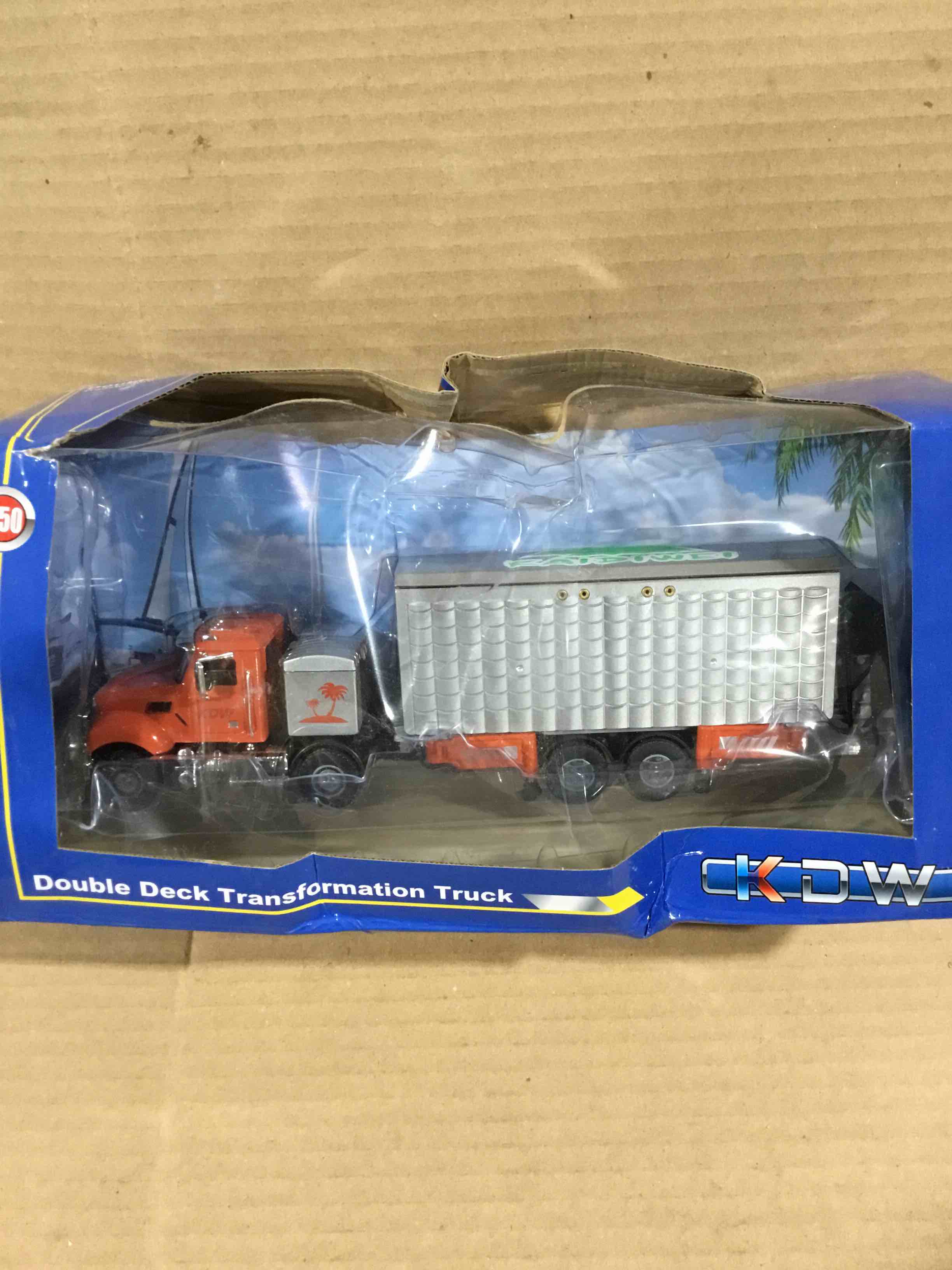Condition photo showing New/Like New for Ailejia Toy Holiday Camper RV Motorhome Toys DIE-CAST Truck Model Manual Deformation RV for Kid/Motor Home Toy (Orange with Red)
