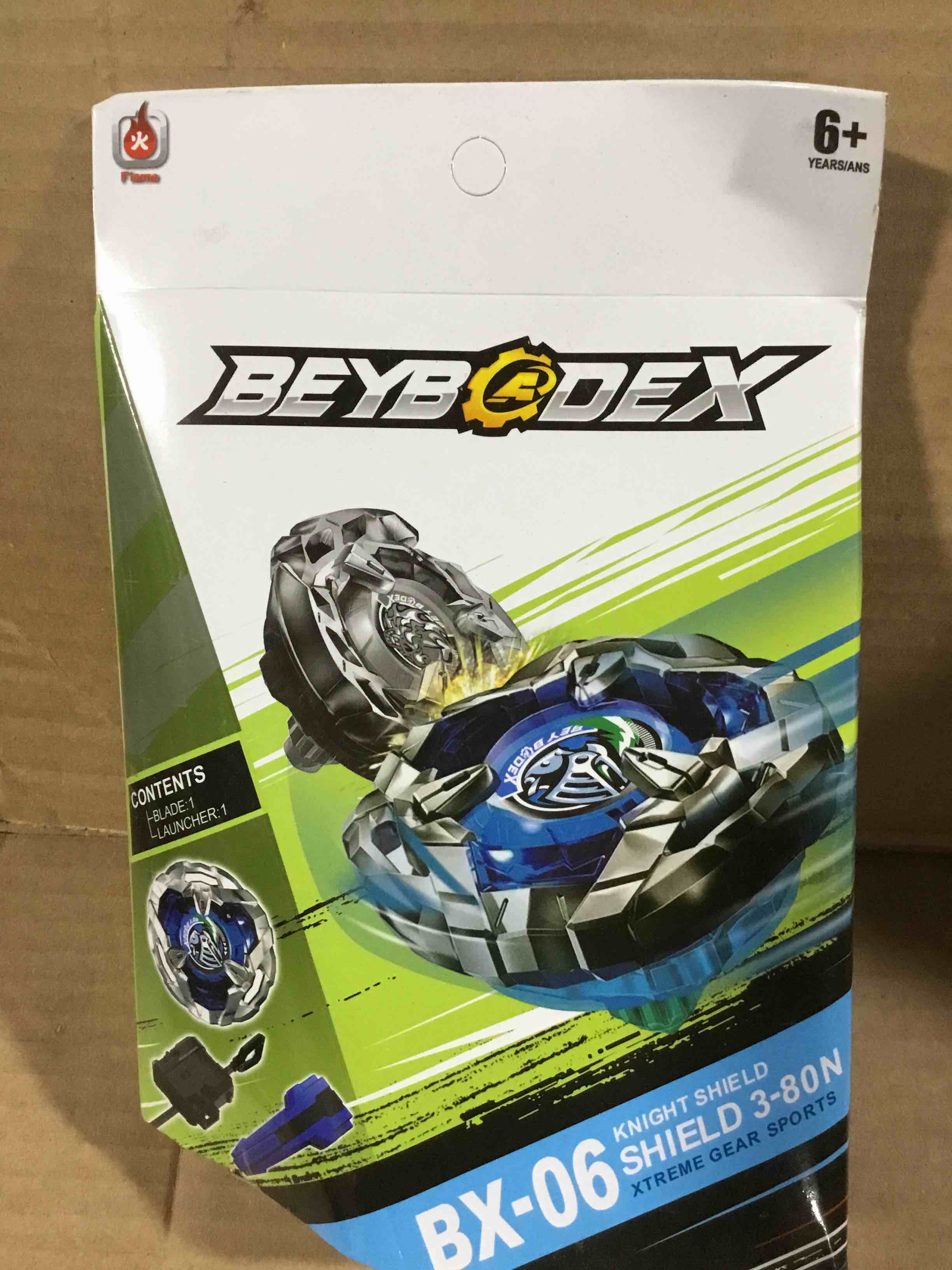 Condition photo showing New/Like New for bey Battling Burst Gyros Tops BX-06 Booster Knightshield +1 Piece Launcher Set Burst quadrive pro Series for Boys Kids Birthday Idea Gift