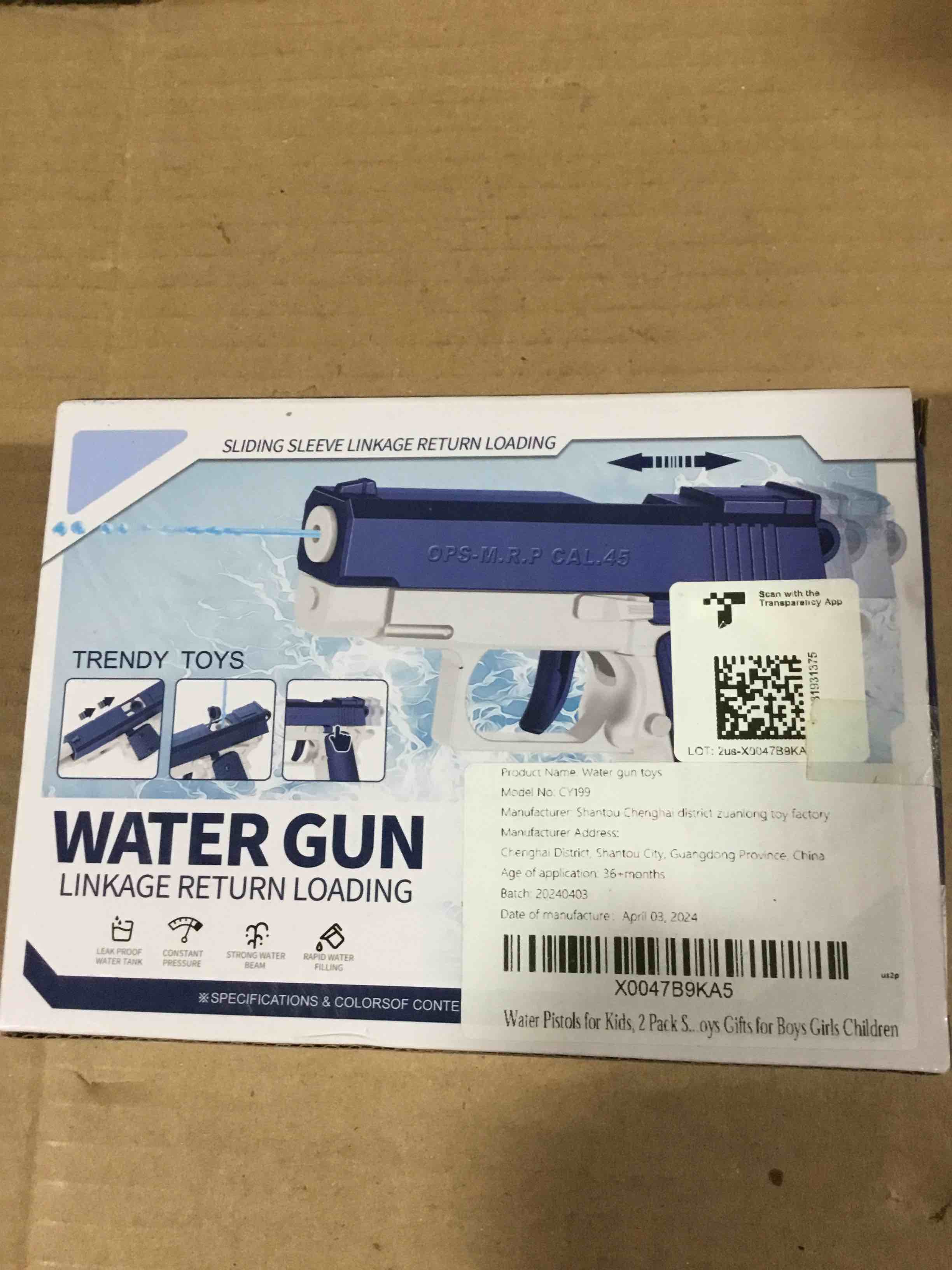 Condition photo showing New/Like New for Water Gun Linkage Return Loading 