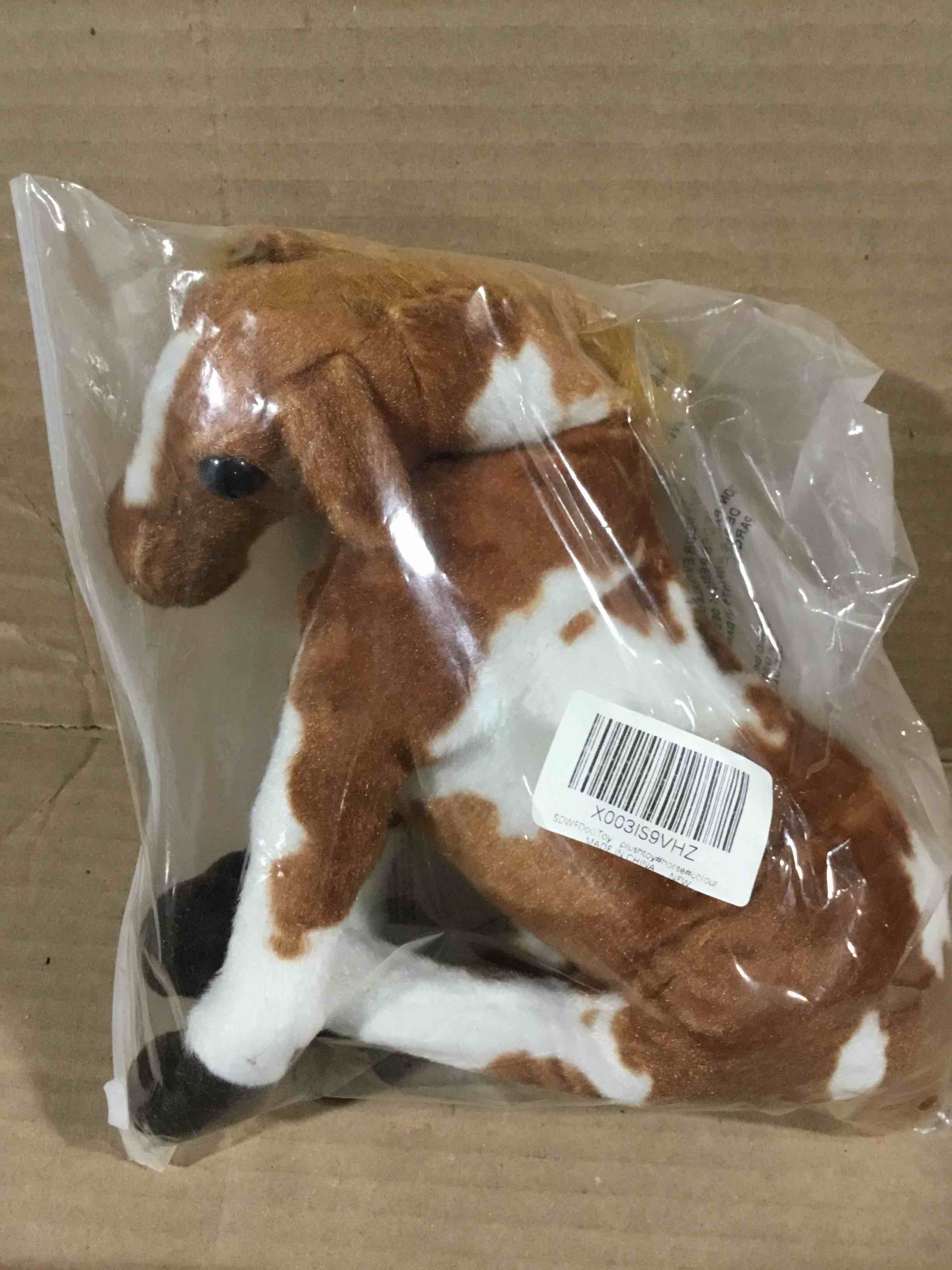 Condition photo showing New/Like New for The Petting Zoo Floppy Chestnut Horse Stuffed Animal Plushie, Gifts for Kids, Wild Onez Barnyard Animals, Brown Horse Plush Toy, 16 inches