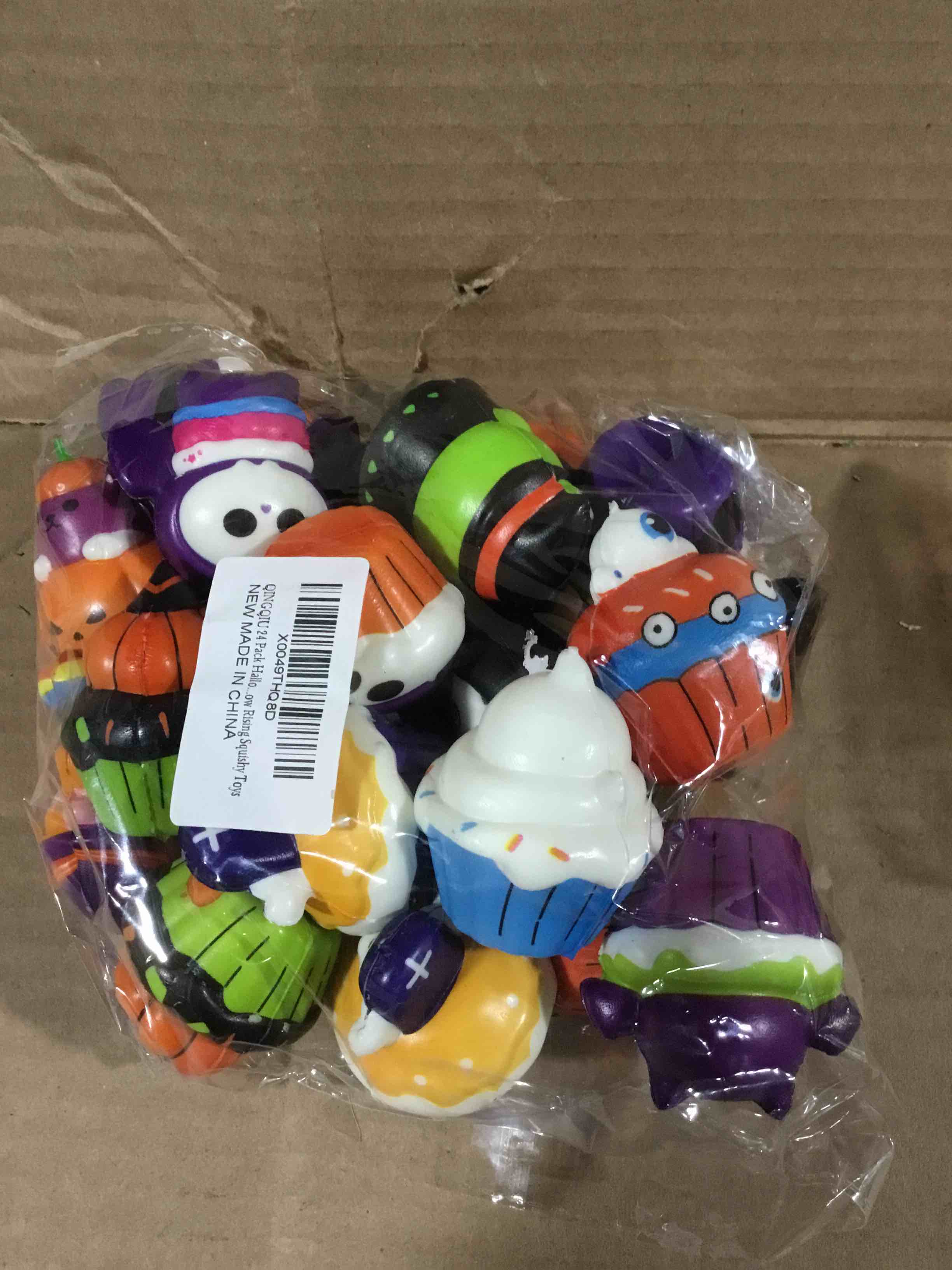 Condition photo showing New/Like New for 24PCS Halloween Squishies Toys for Kids,Halloween Squishies,Slow Rising Squishy Halloween Stress Fidget Toys,Non Candy Trick or Treat - Spooky Party Favors Gift Goody Bag Stuffers