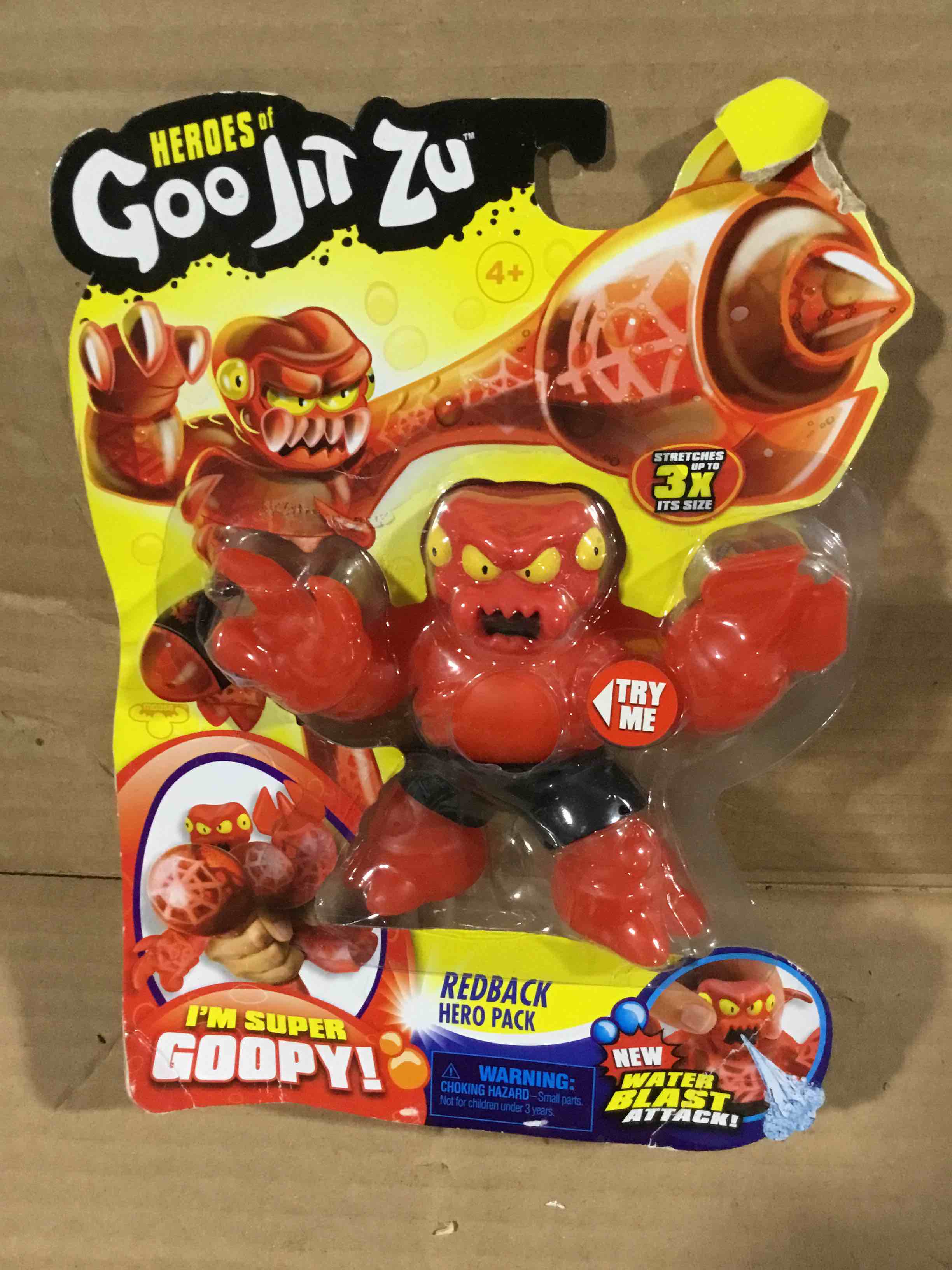 Condition photo showing New/Like New for Heroes of Goo Jit Zu Water Blast 1-Pack Action Figure Redback the Spider