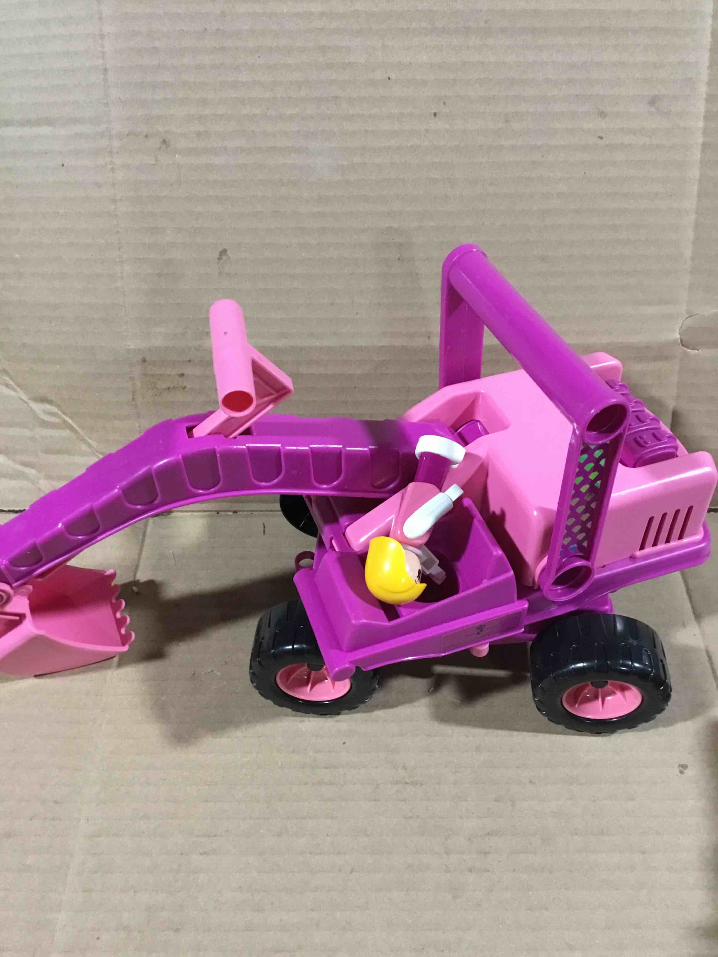 Condition photo showing New/Like New for ksmtoys Lena Eco Active Toy Excavator Truck is a Eco Friendly BPA and Phthalates Free Biodegradable Green Toy Manufactured from Food Grade Resin and Wood, Yellow, 11x8x6