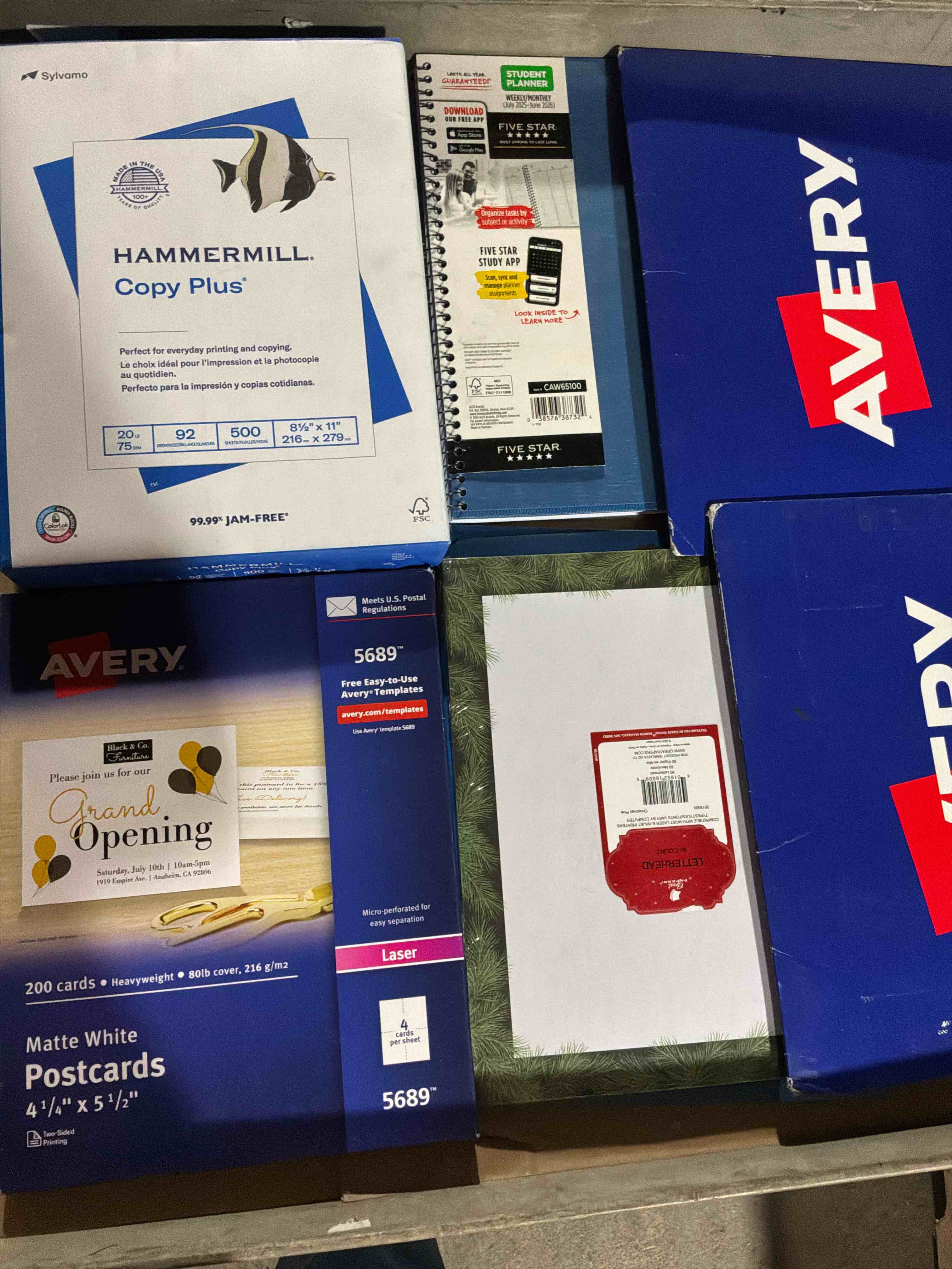 variety of office supplies 