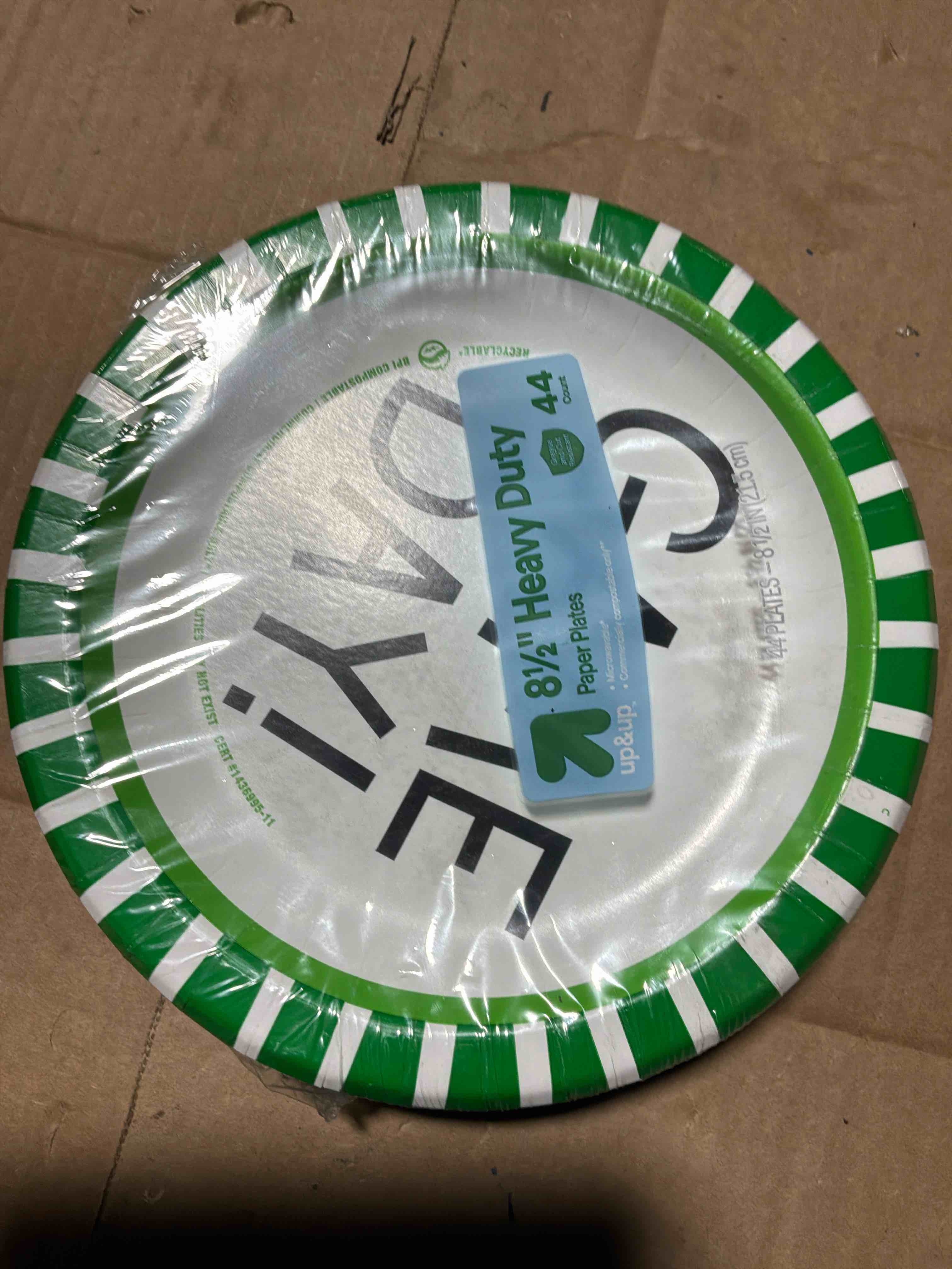 Condition photo showing New/Like New for Disposable Dinnerware Paper Plates 8.5" - Game Day - 44ct - up&up™