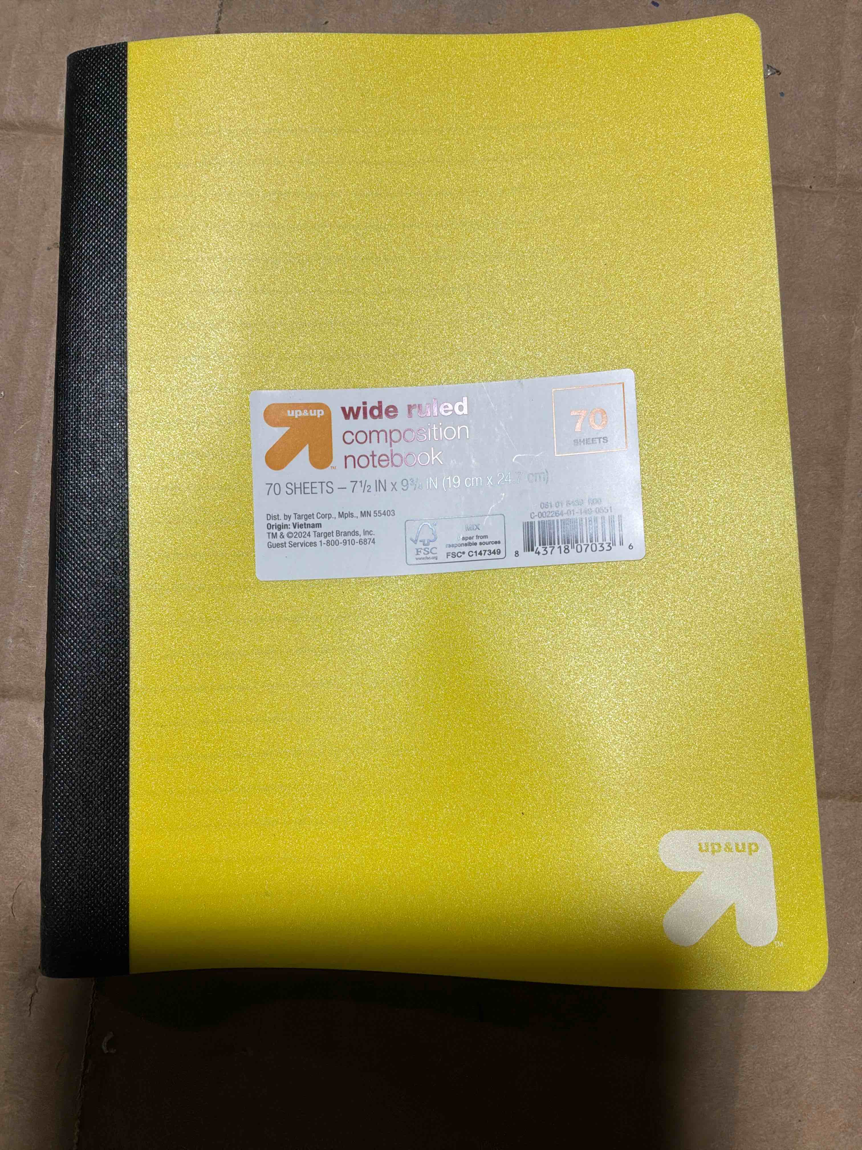 Condition photo showing New/Like New for 4pk Composition Notebook Wide Ruled (Colors May Vary)