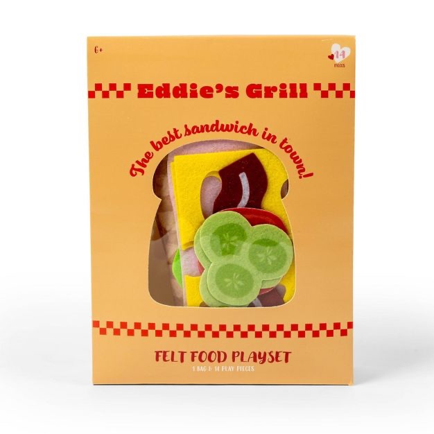 Condition photo showing New/Like New for Felt Food Playsets Eddie's Grill - Bullseye's Playground