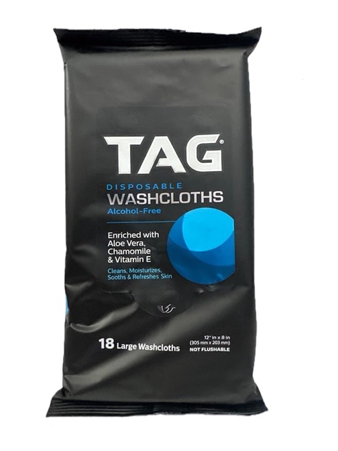 Condition photo showing New/Like New for Disposable Washcloths, Alcohol-Free, 18 Large Cloths with Aloe Vera, Chamomile & Vitamin E, 12 x 8 Inches, Moisturizing & Soothing Brand: Generic