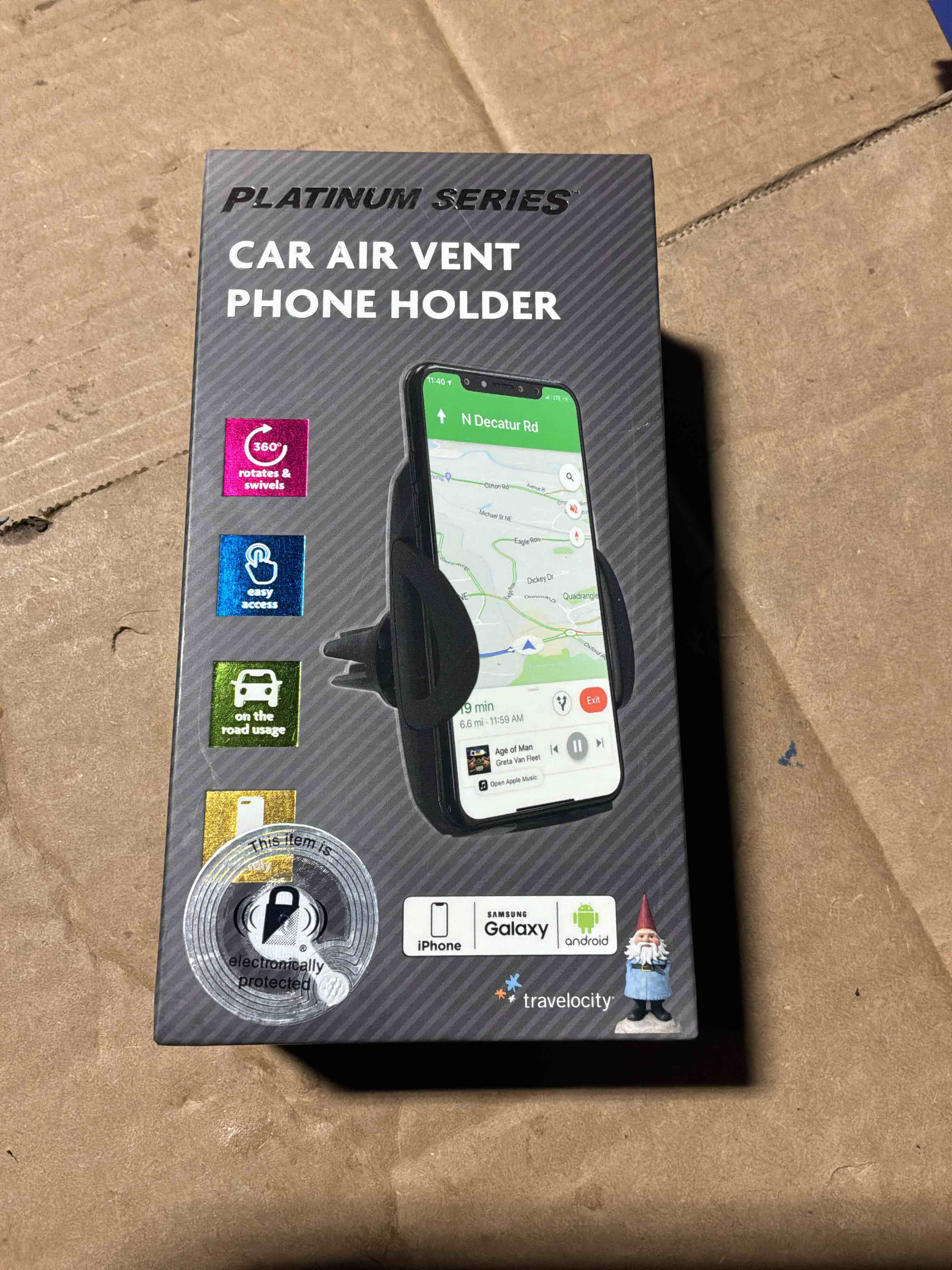 Condition photo showing New/Like New for Cellet 2-in1 Detachable Magnet Cradle Phone Holder Mount for Vehicle Air Vent (Color: Black)