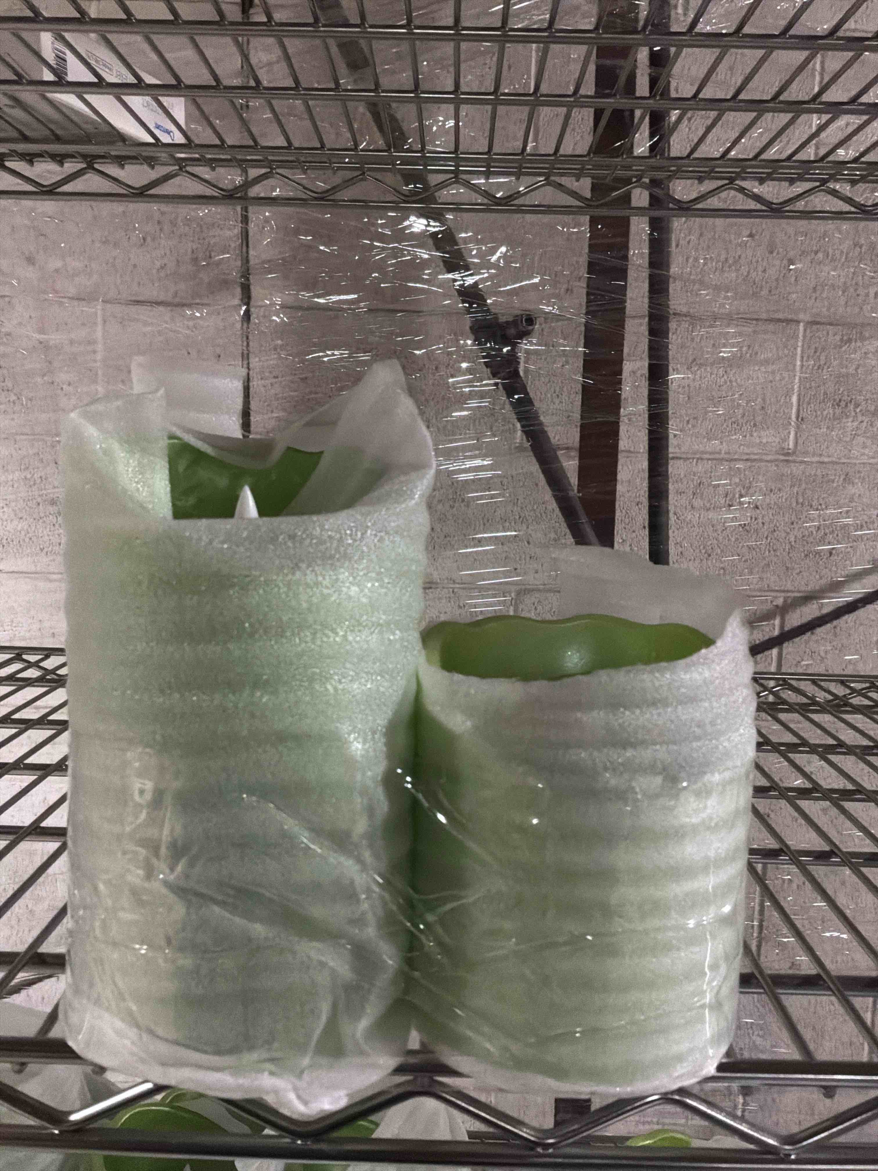 Condition photo showing Good Condition for Flameless candle set 2 piece green 