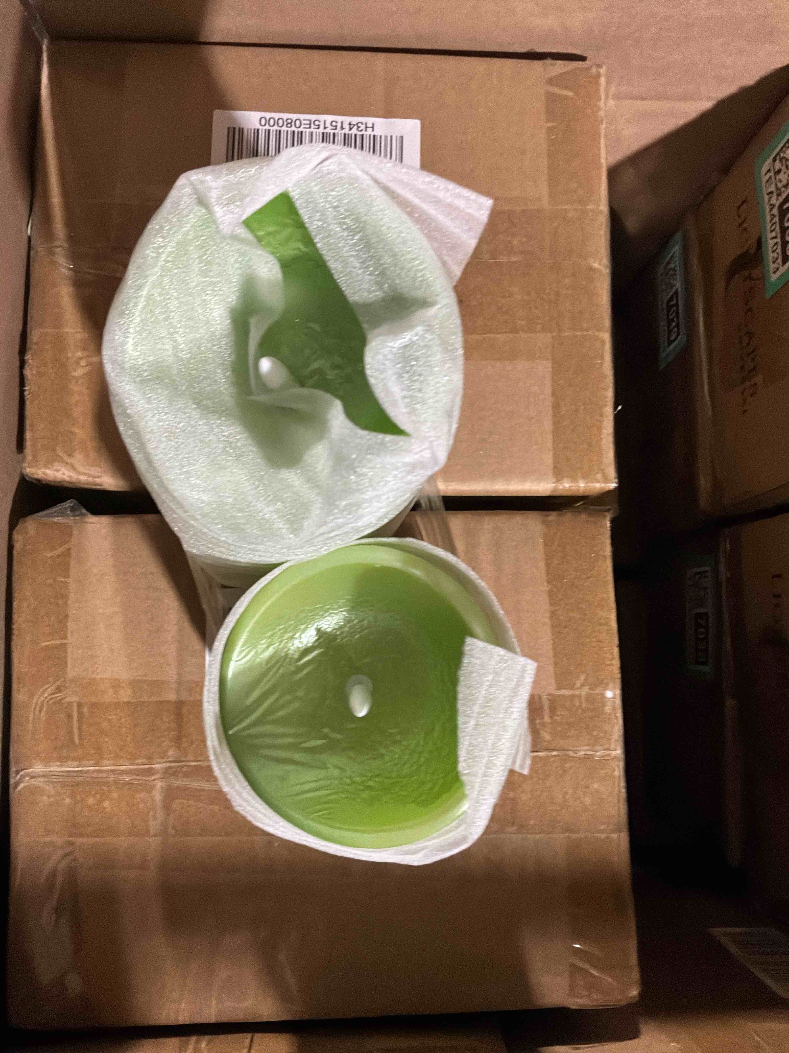 Condition photo showing Good Condition for Flameless candle set 2 piece green 