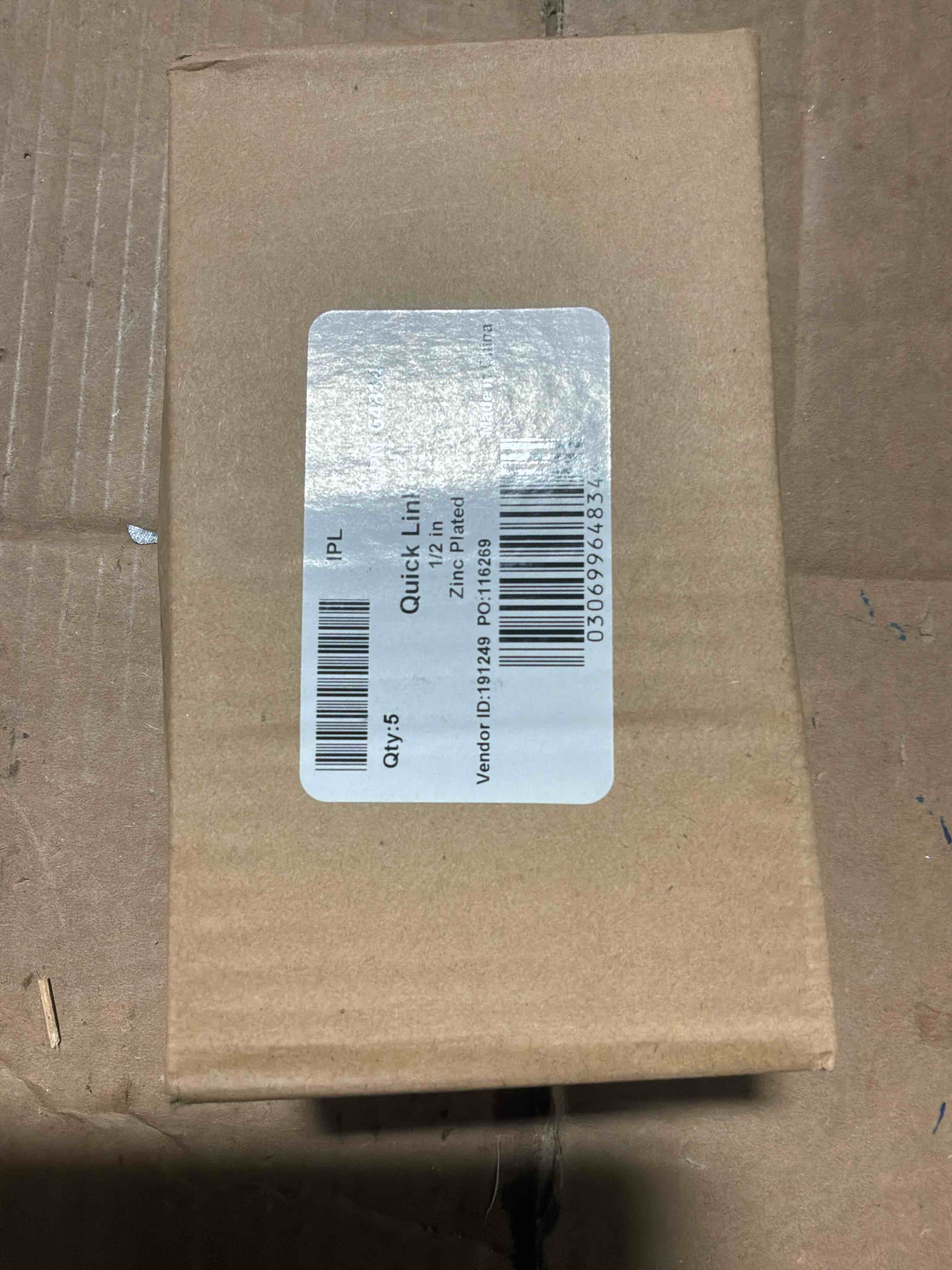 Condition photo showing New/Like New for Chain & Rope Accessories: Crown Bolt Bolts 1/2 in. Zinc-Plated Quick Link 64834
