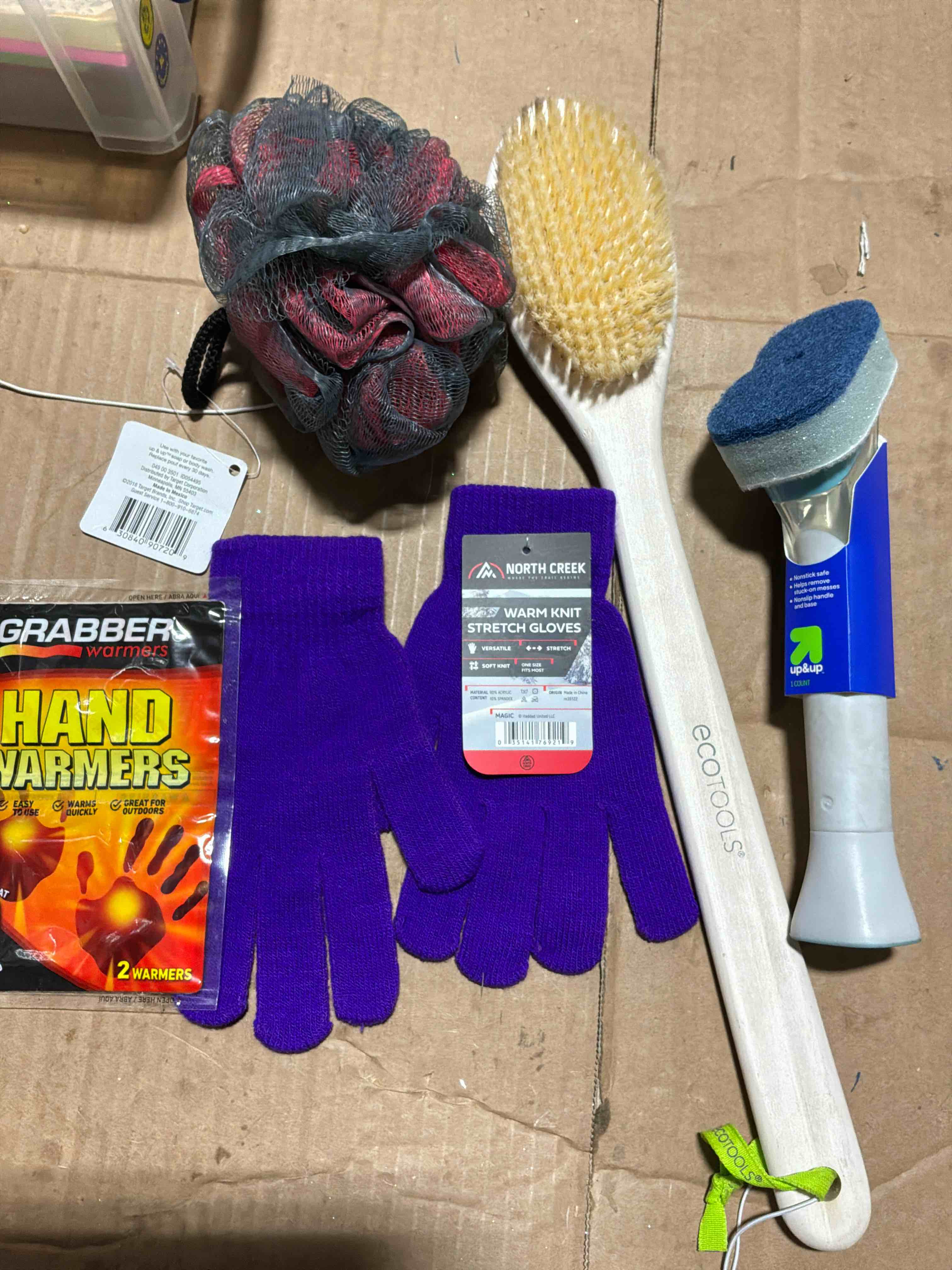 Condition photo showing New/Like New for Non-Scratch Fillable Dishwand - up&up™and bast sponge ,and Stretch gloves 
