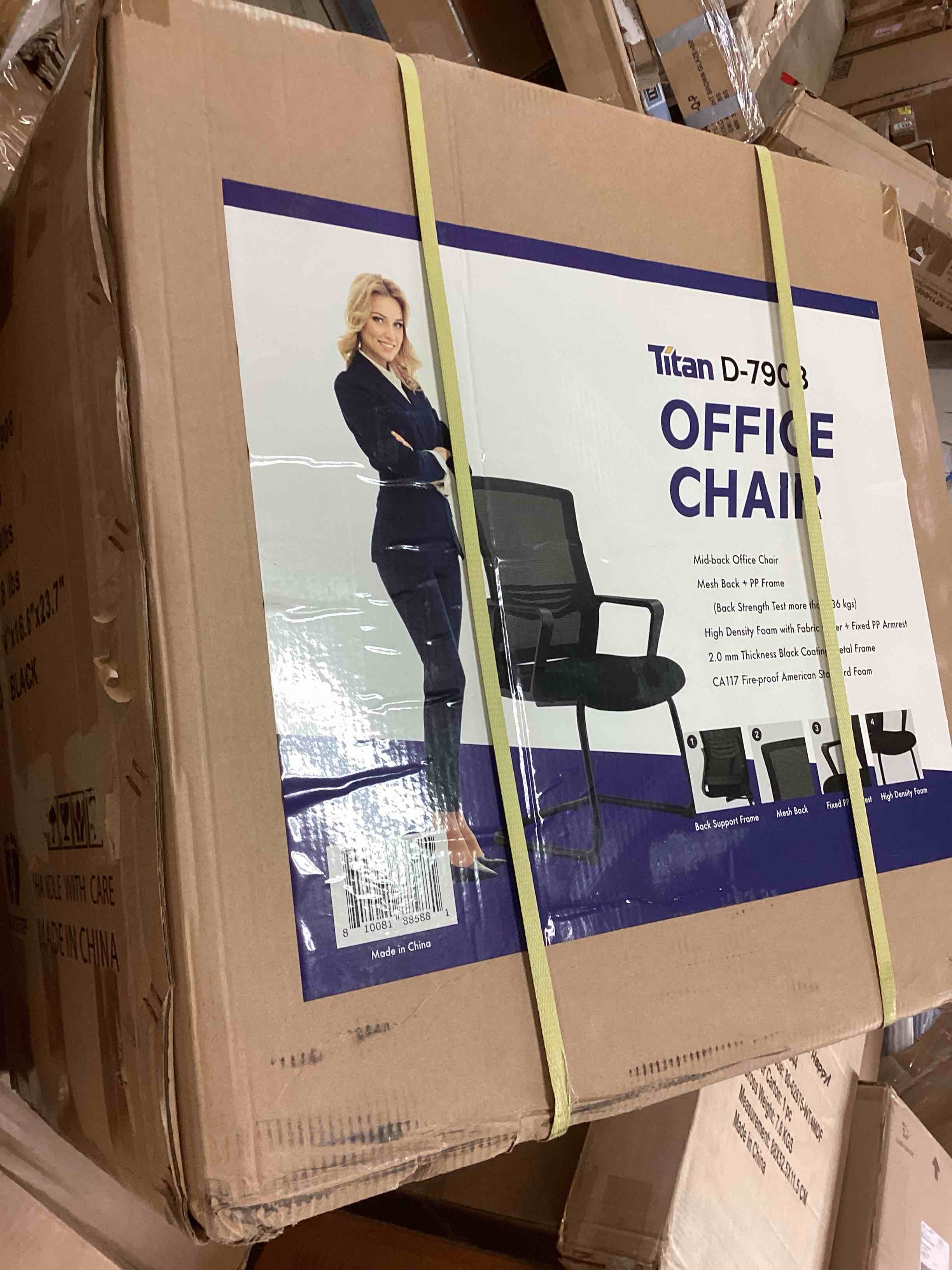 Condition photo showing Good Condition for titan d7908 mid-back office chair