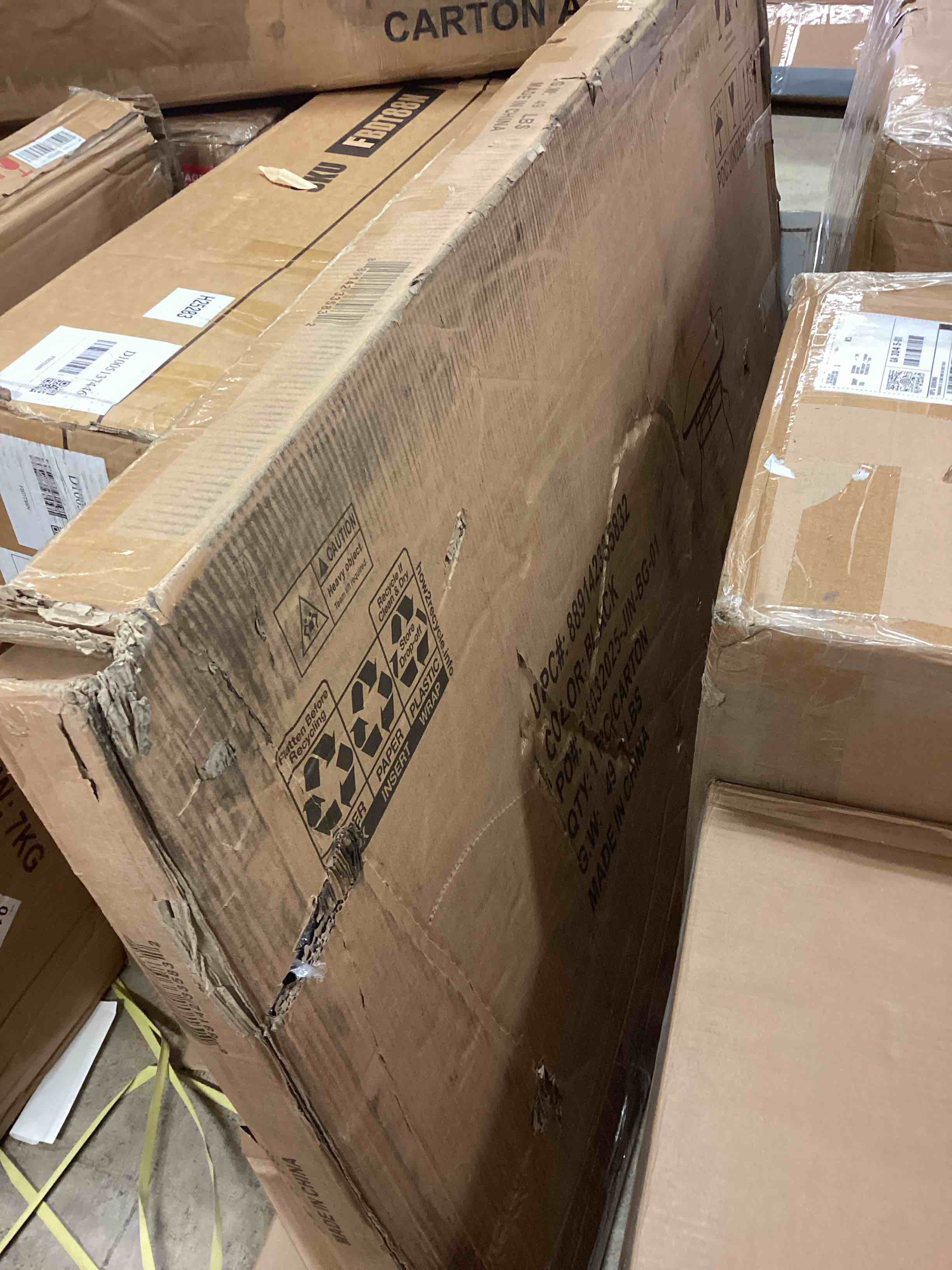 Condition photo showing Good Condition for alamont home - tory contemporary patio table - clear top/black frame