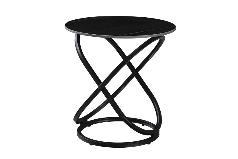 Accent round table , color black 