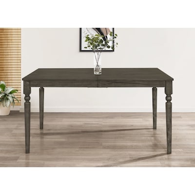 home design franklin taupe transitional wood dining table, with taupe finish and wood