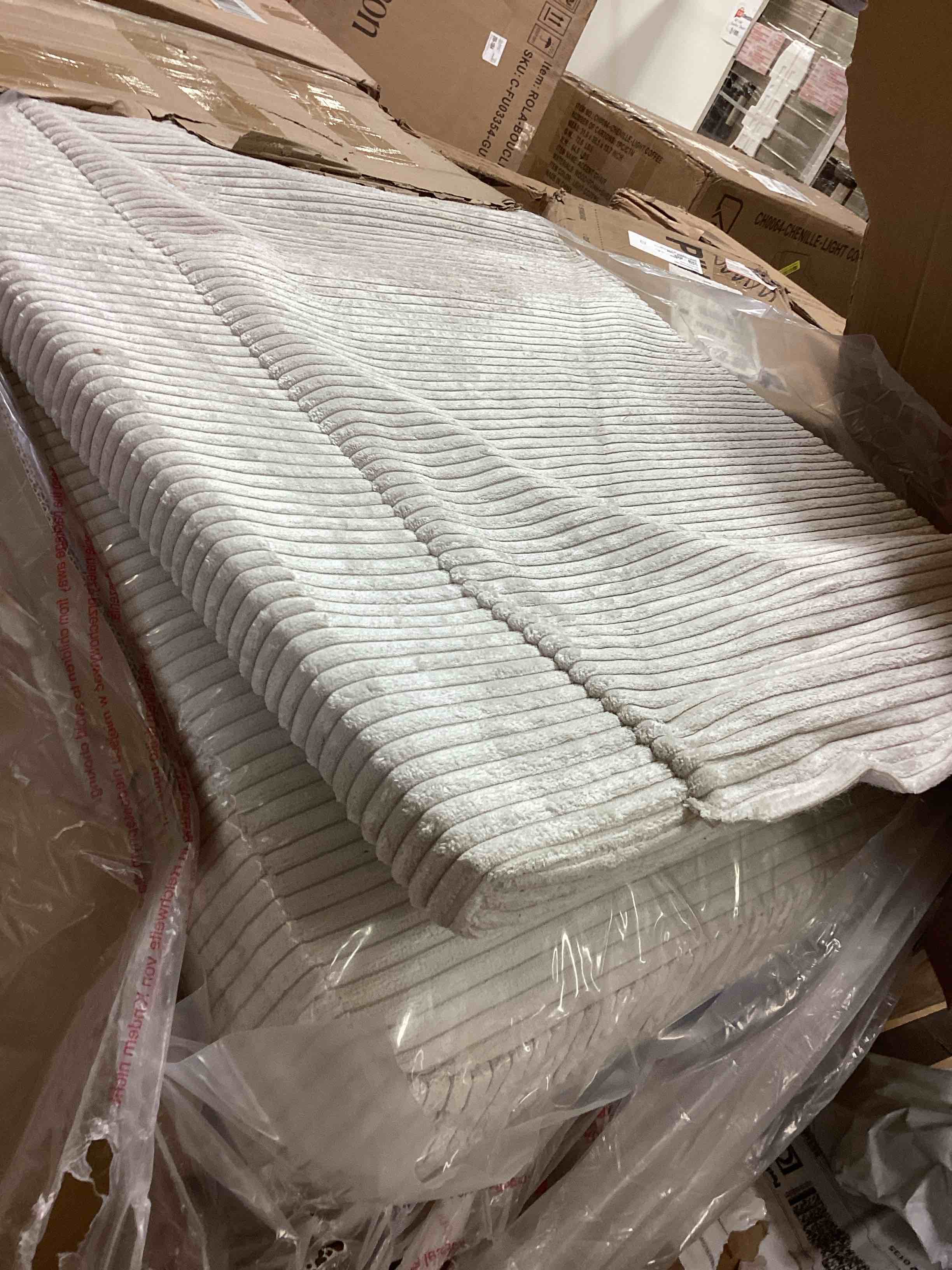 Condition photo showing As Is for 87" corduroy sofa,3 seater sofa with extra deep seats,neche comfy upholstered couch for living room,2 pillows,beige