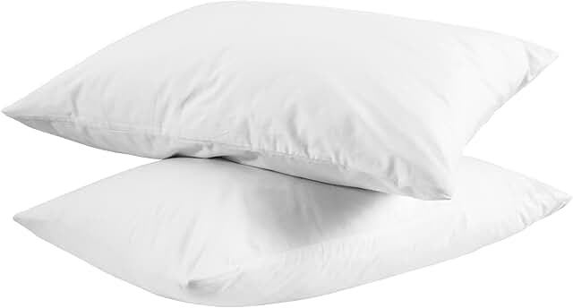 Twin Pack King Bed Pillows Set of 2 - Plush Down Alternative Pillows for Sleeping - Soft Support for Back, Stomach Sleepers - Breathable Cotton Blend Cover