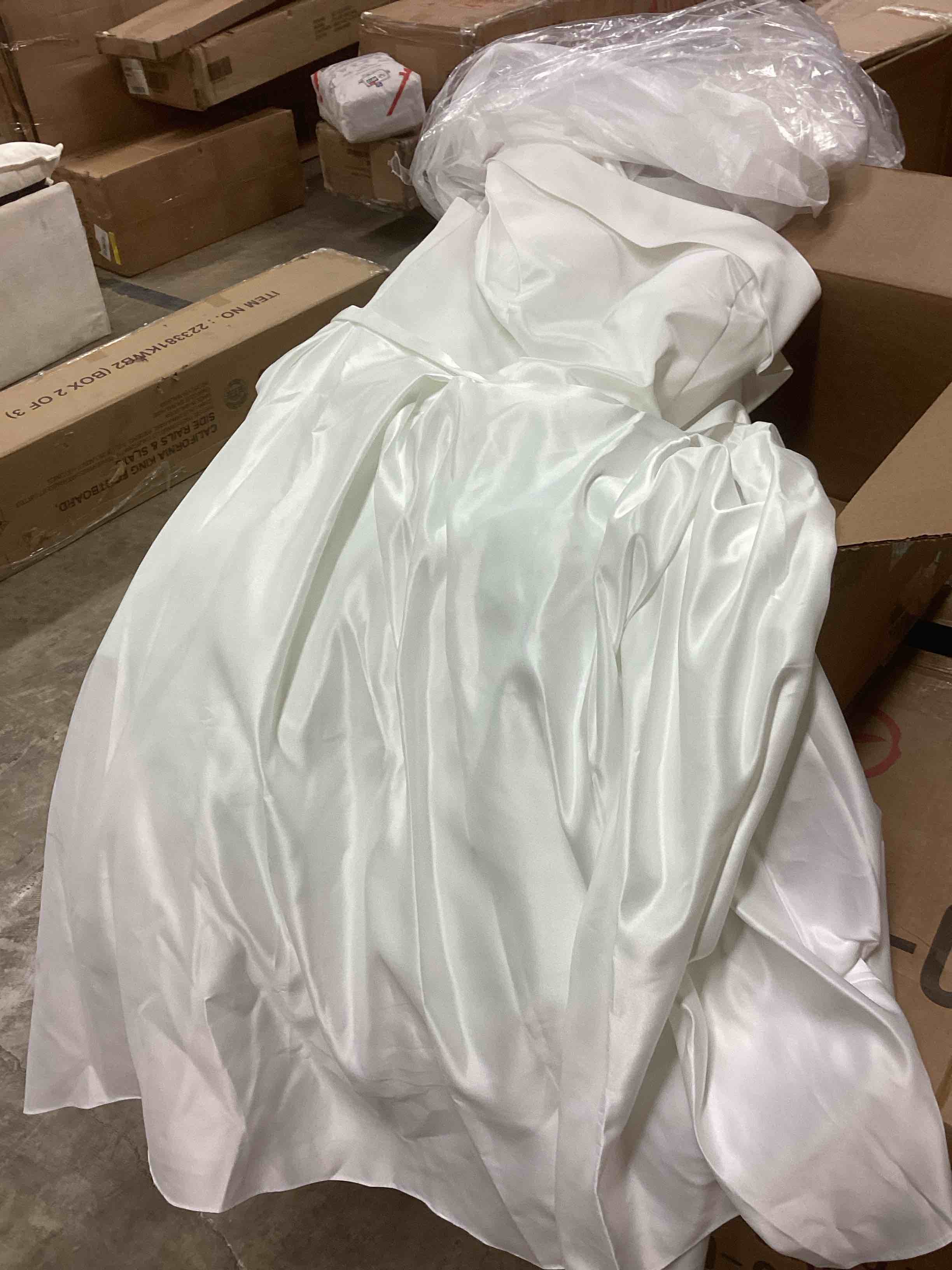 Condition photo showing New/Like New for nox anabel je931w - asymmetrical neckline tea-length dress, size 14