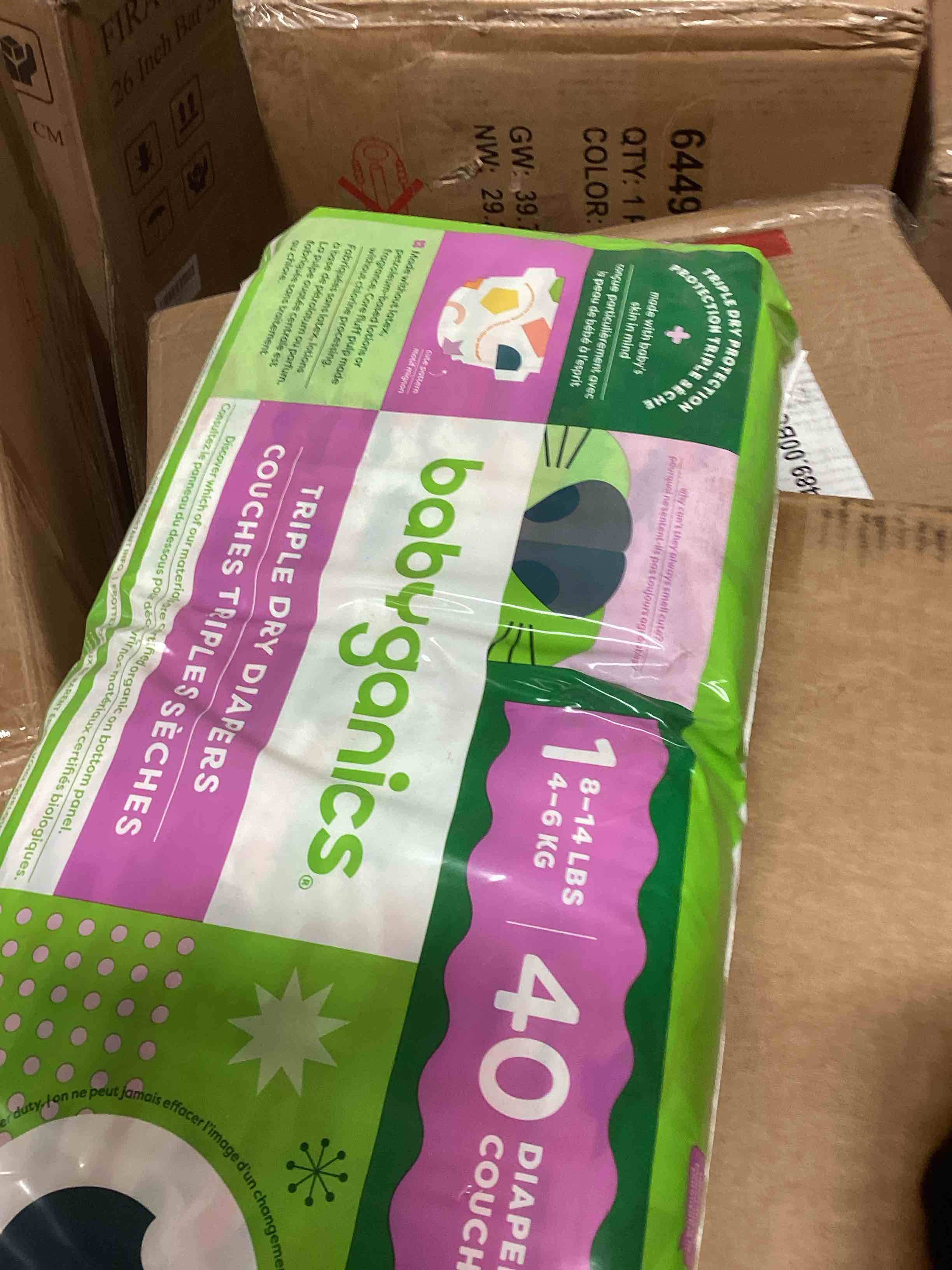 Condition photo showing New/Like New for babyganics disposable diapers bag - size 1 - 40ct