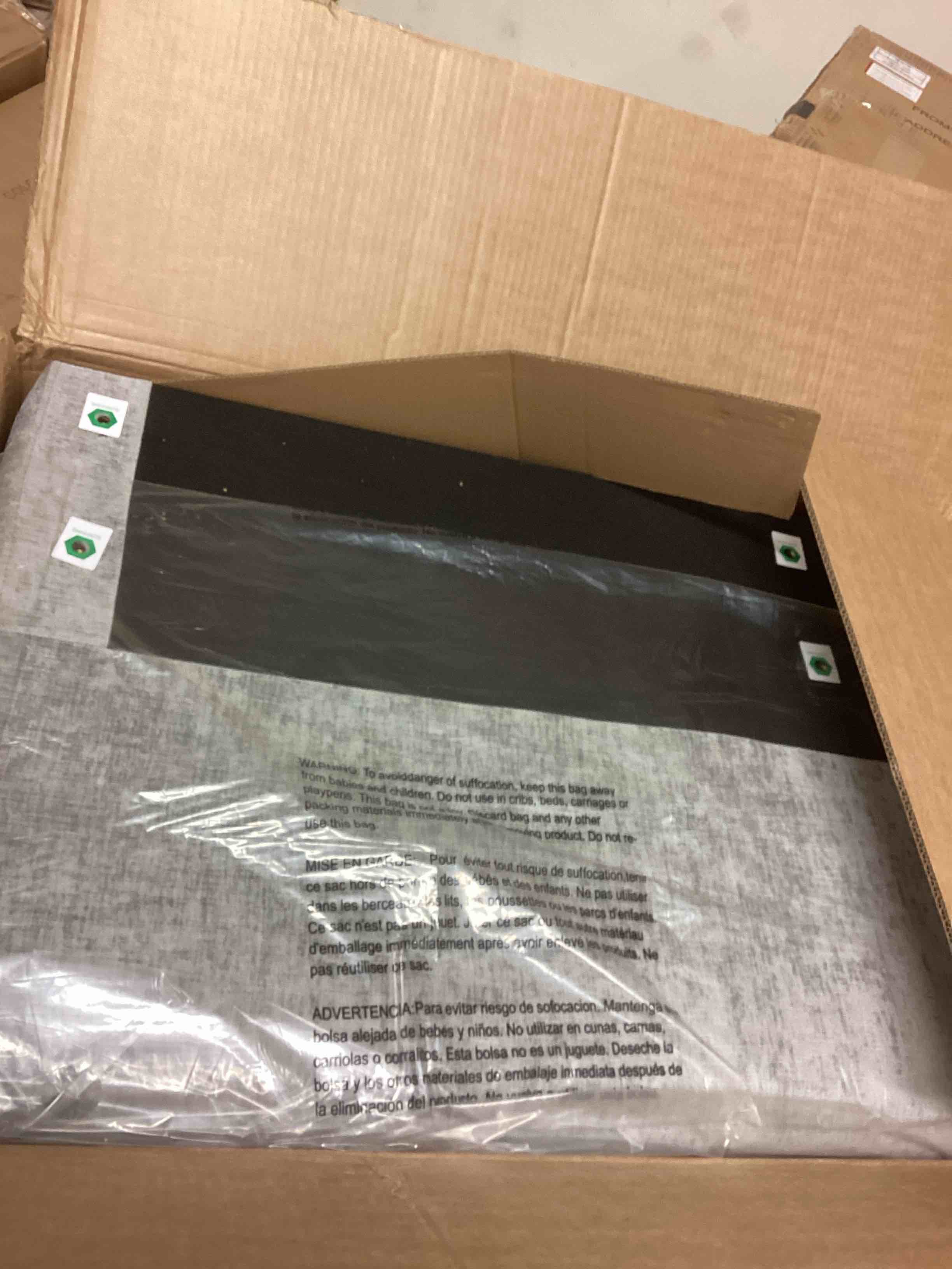 Condition photo showing Good Condition for sofa 3-seat light gray (incomplete one box only)