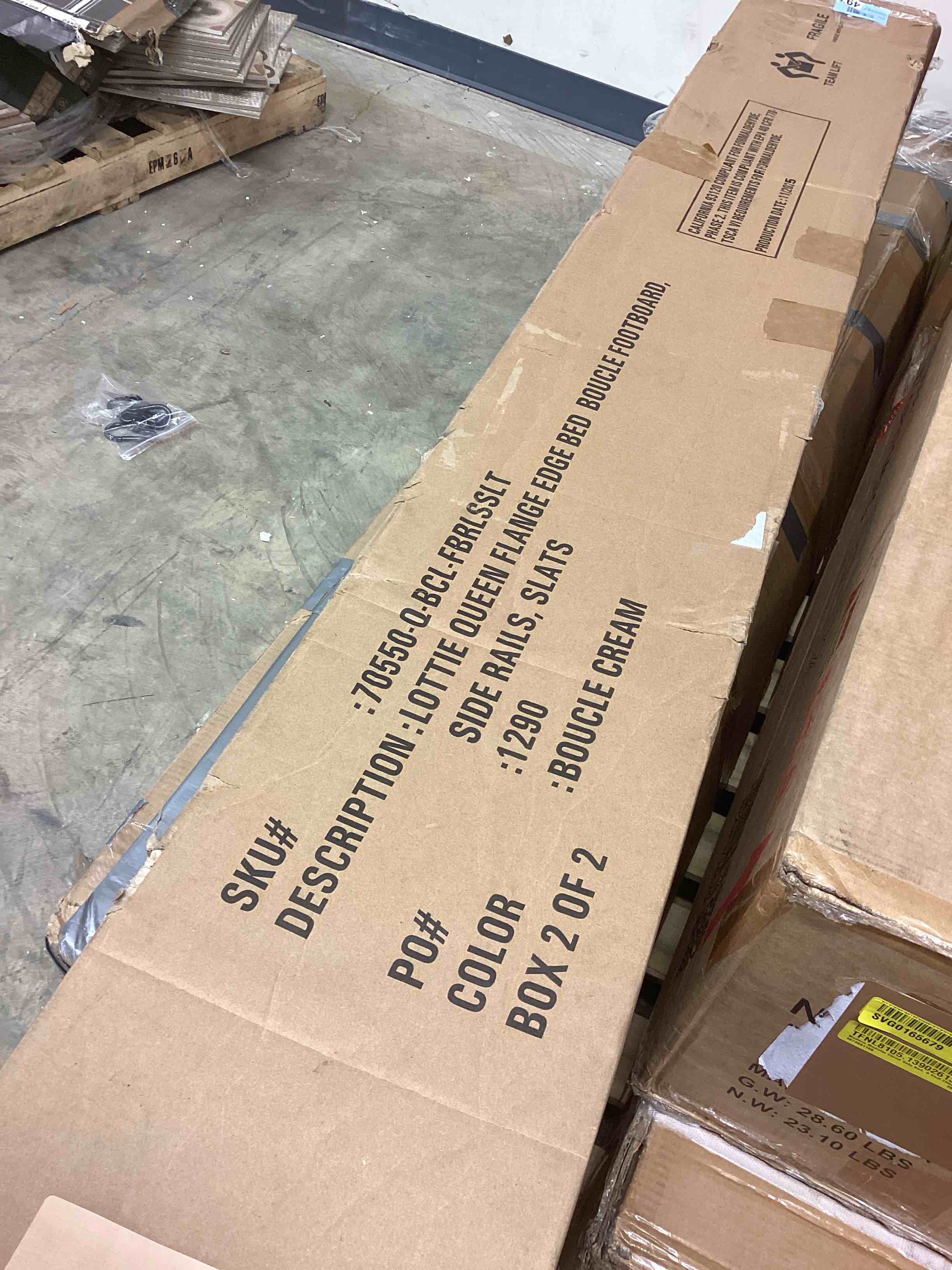 Condition photo showing Good Condition for  pelham queen flange edge bed (incomplete one box of two only)