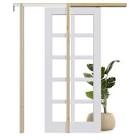 clear glass 10- lite sliding pocket double doors white standard: door