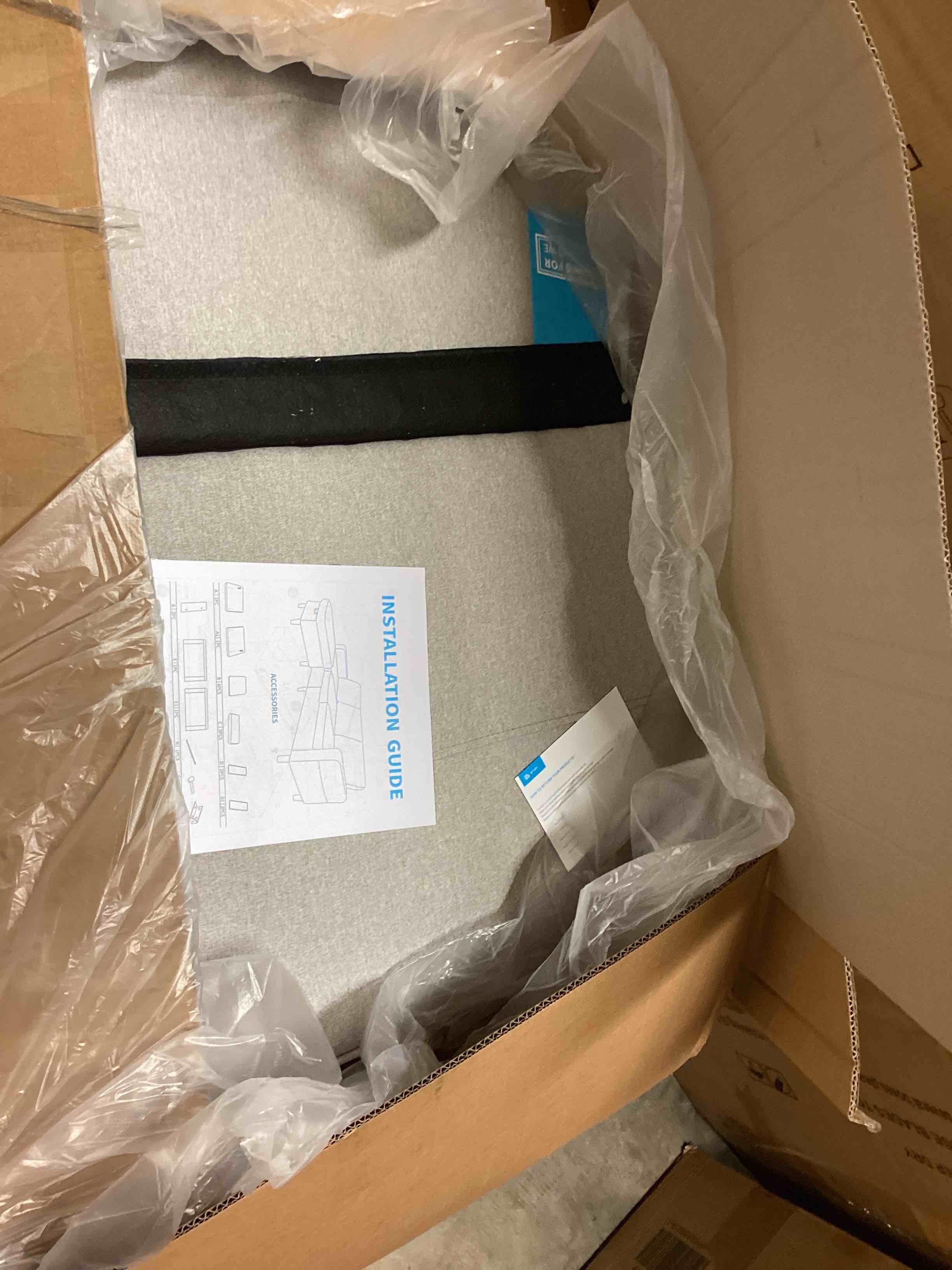 Condition photo showing As Is for mjkone convertible sectional sofa couch, 3-seat l-shaped sofa with storage ottoman, wooden couch legs modern linen fabric reversible chaise for living room, studio, apartment - beige