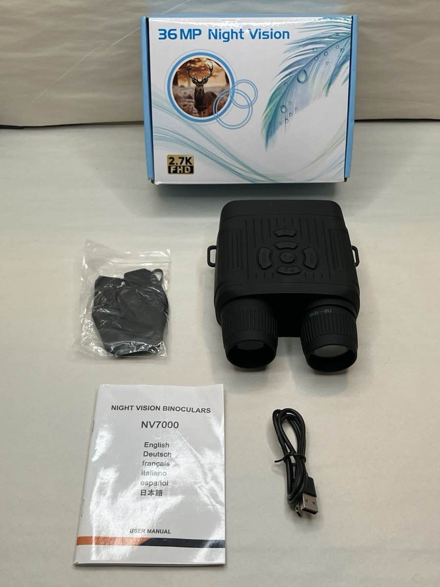 36 mp night vision 2.7k fhd binoculars black