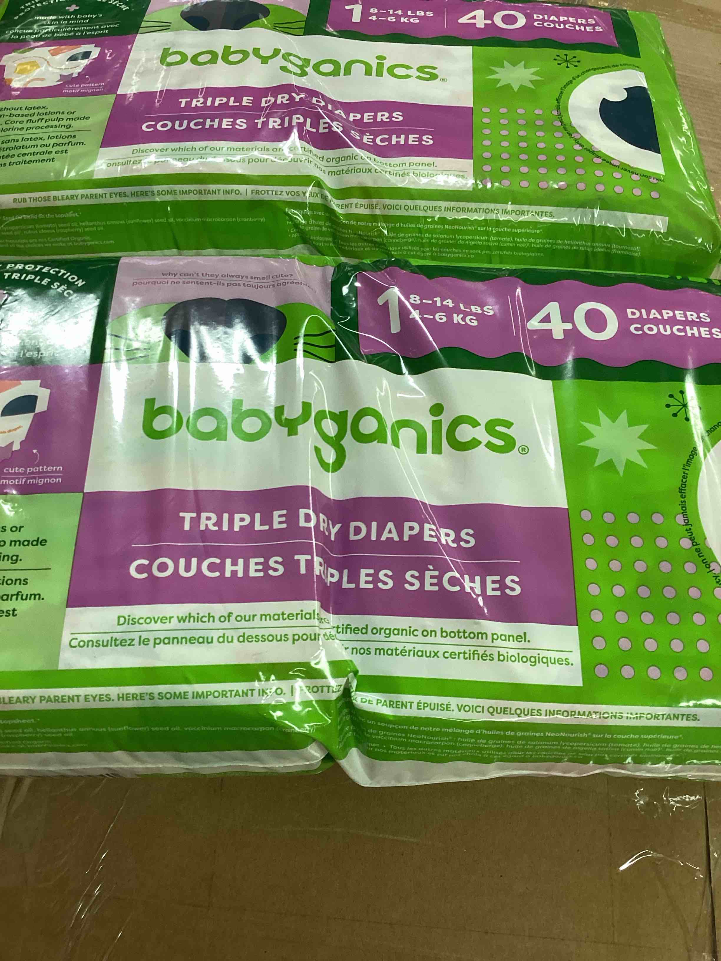 Condition photo showing Good Condition for ( 2 packs) babyganics disposable diapers bag - 8-14 libras - 40ct