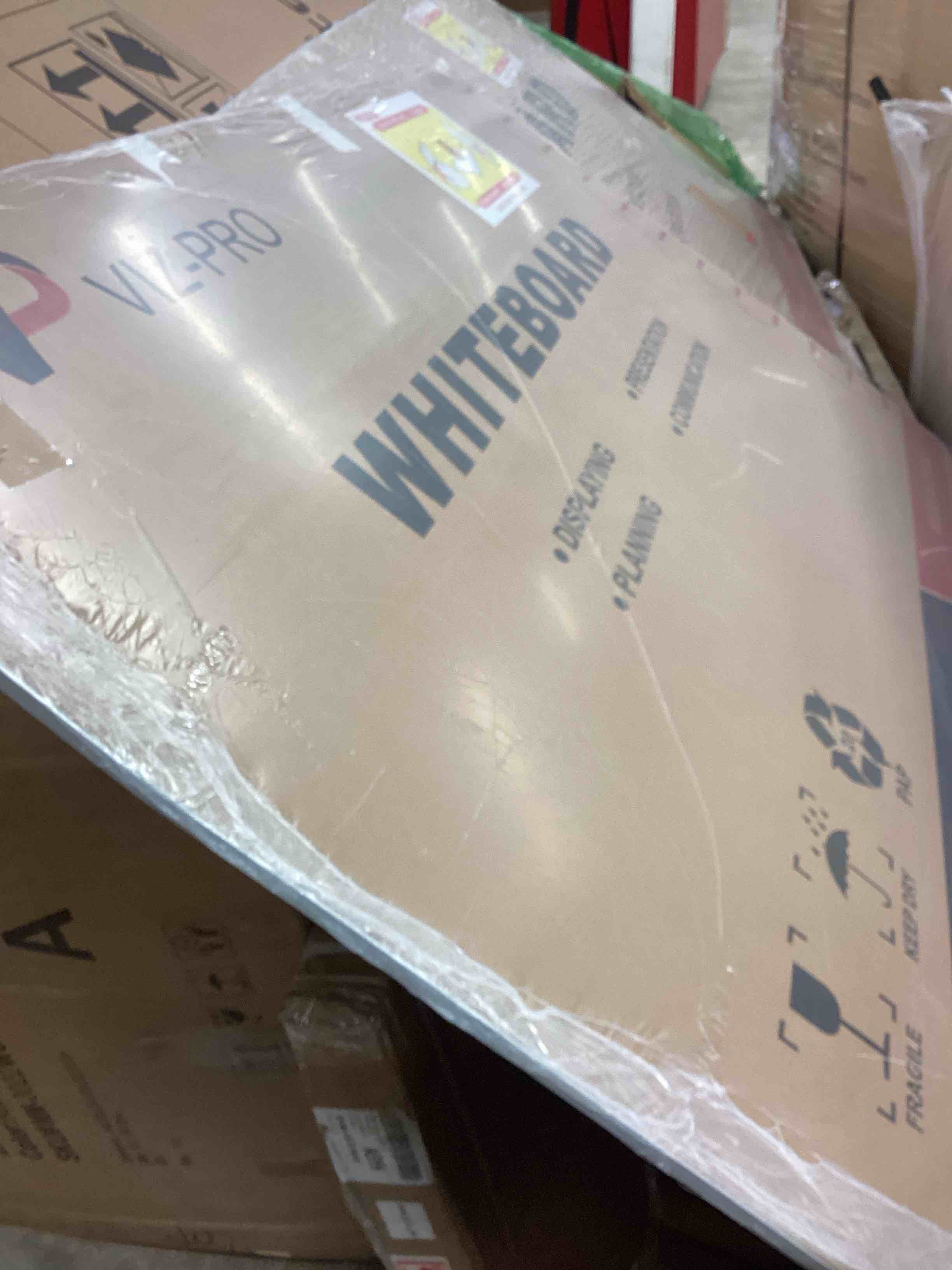 Condition photo showing Good Condition for viz-pro dry erase board, melamine, silver aluminium frame in a large variety of sizes