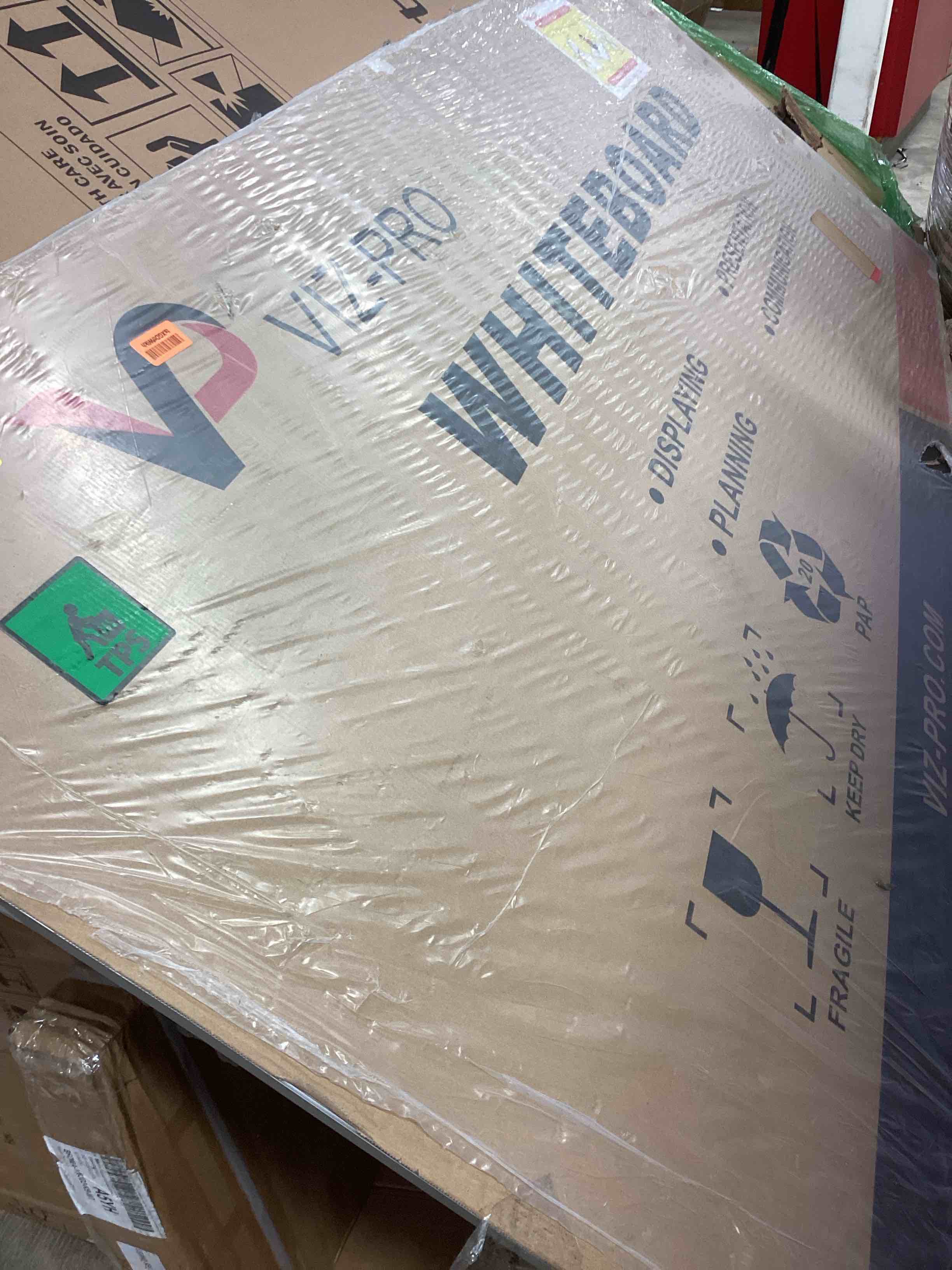 Condition photo showing Good Condition for viz-pro dry erase board, melamine, silver aluminium frame in a extra large variety of sizes