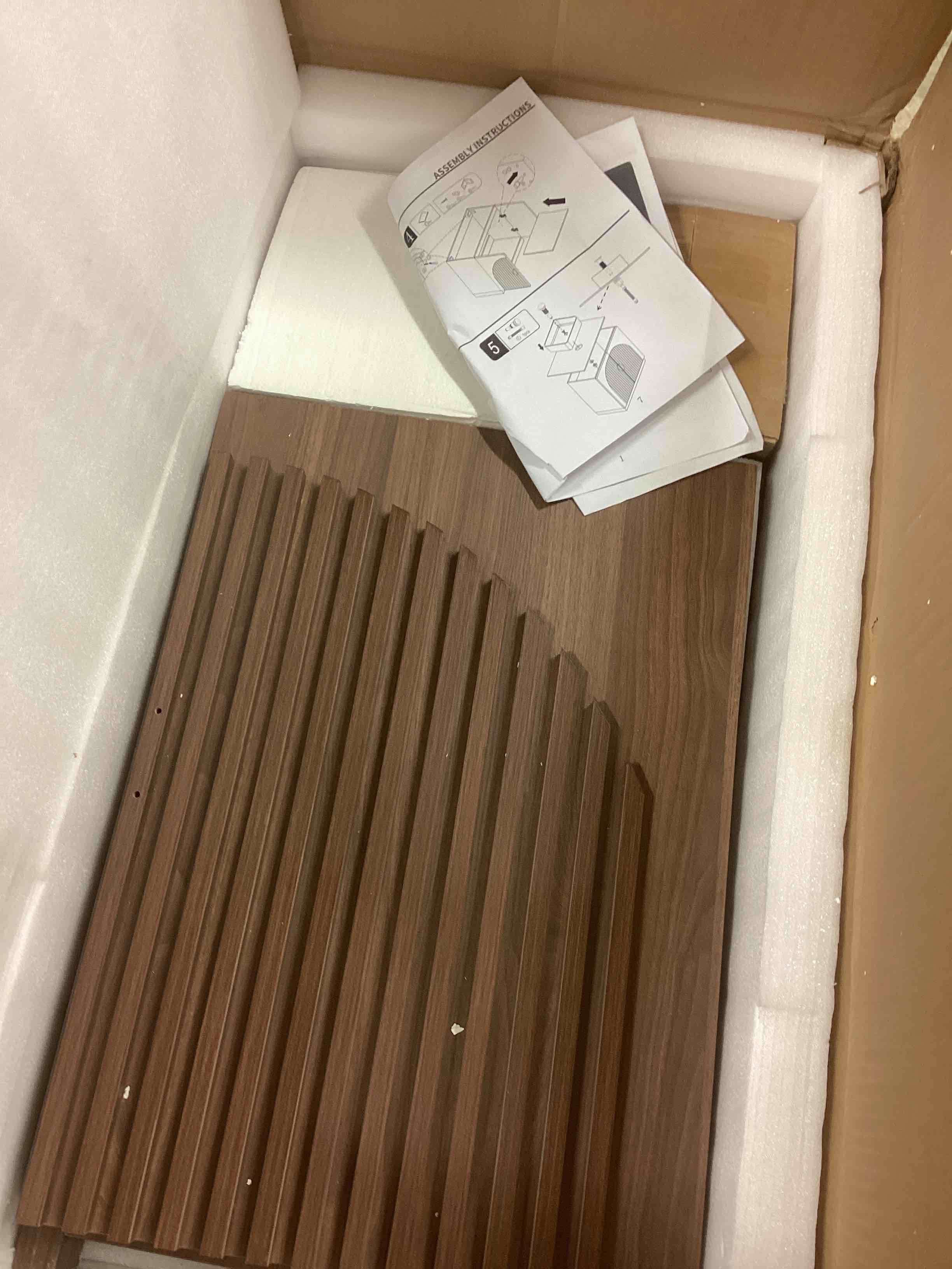 Condition photo showing Good Condition for 36" single bathroom vanity with stone countertop and sink(incomplete missing sink) (model similar from stock photo)