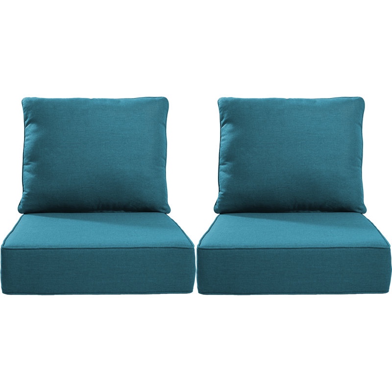 deb outdoor 6" thick cushion set - back cushions and seat cushion