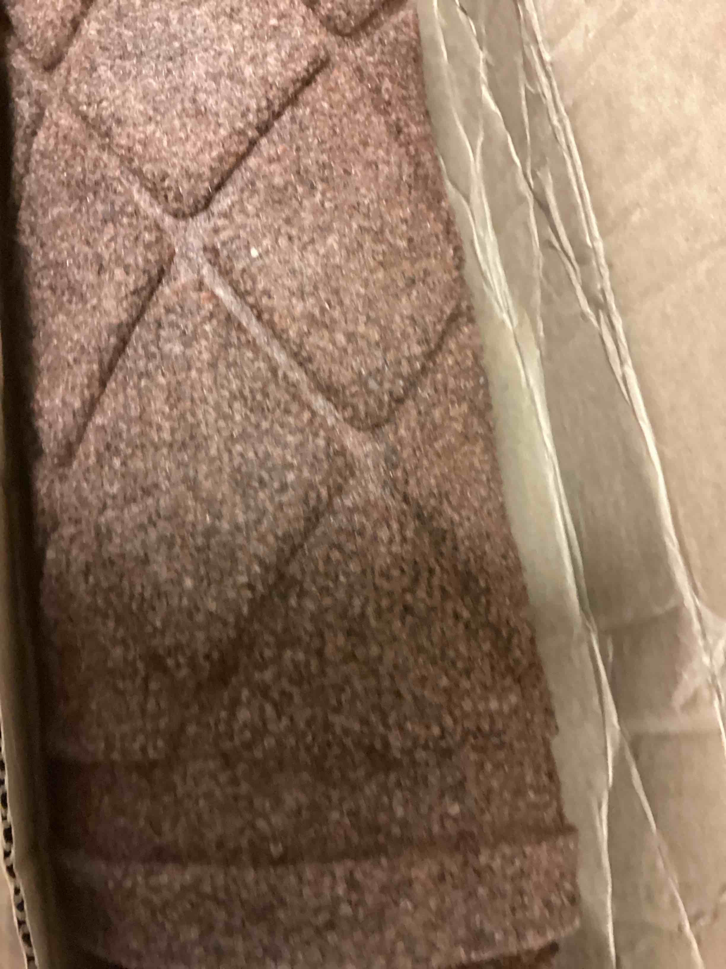 Condition photo showing As Is for entrance mat: 5' long, 3' wide, poly-blended carpet surface