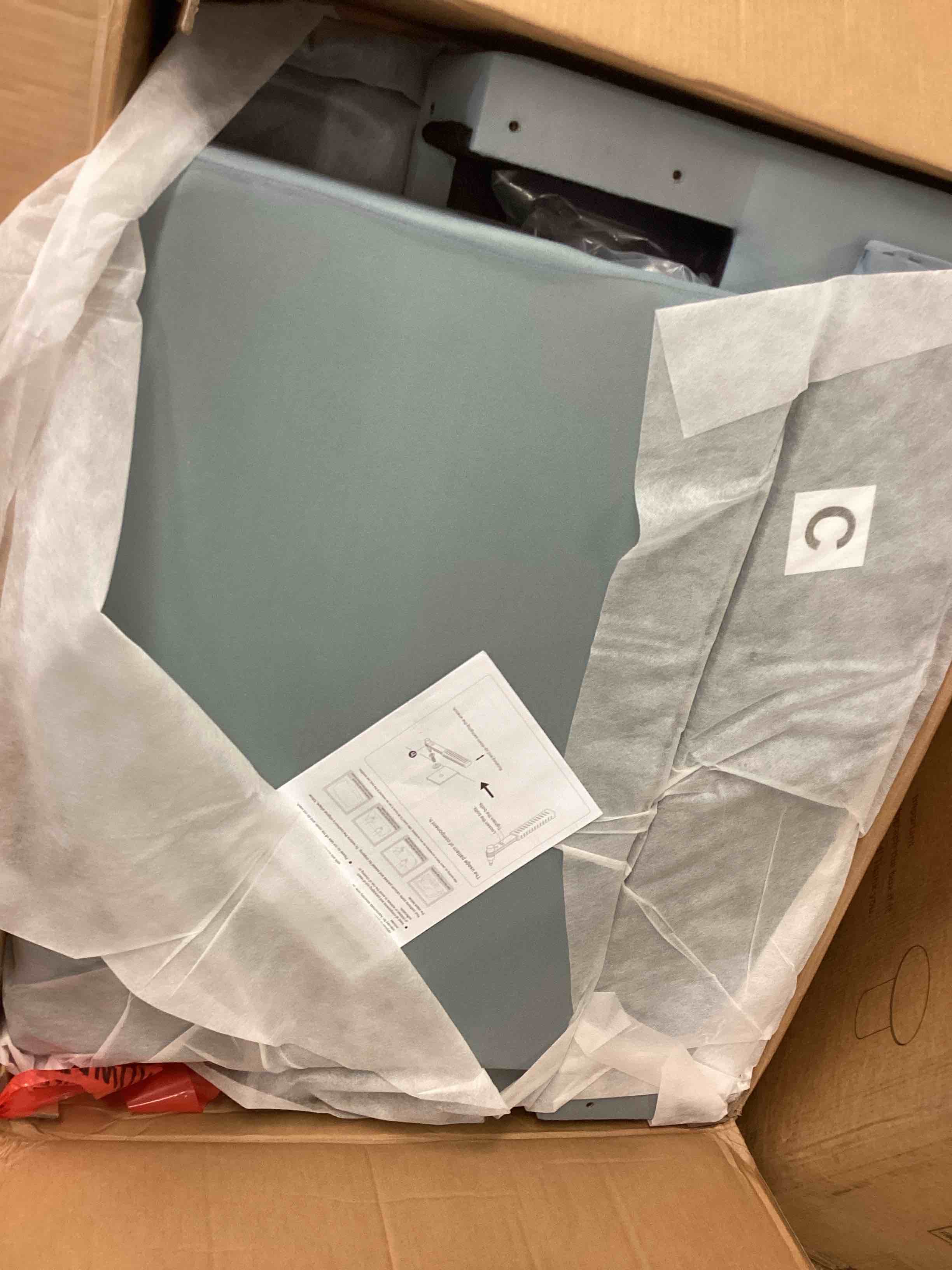 Condition photo showing As Is for 6-seat modular double chaise sectional (box 2 of 4 only ) 