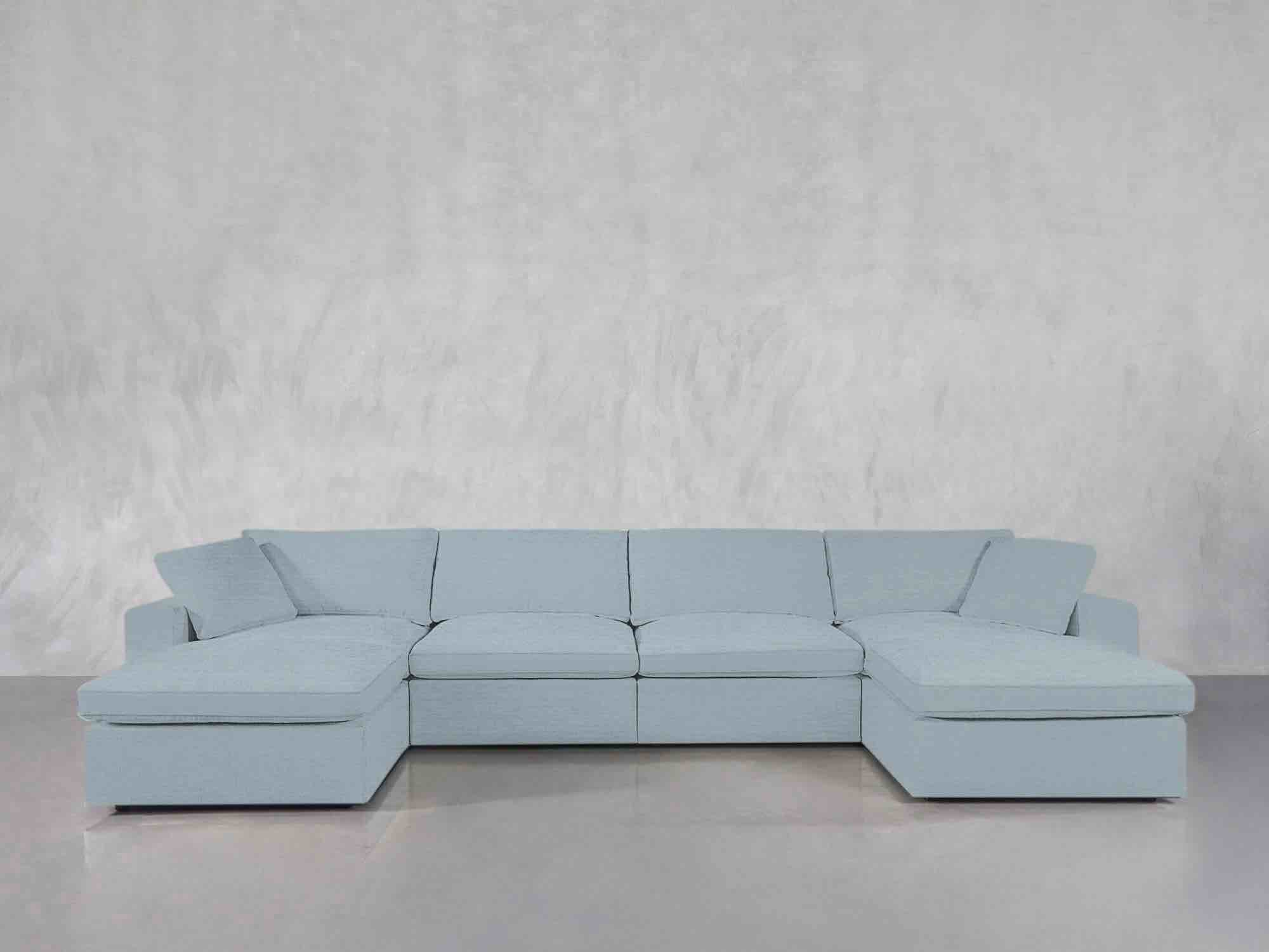 6-seat modular double chaise sectional (box 2 of 4 only ) 