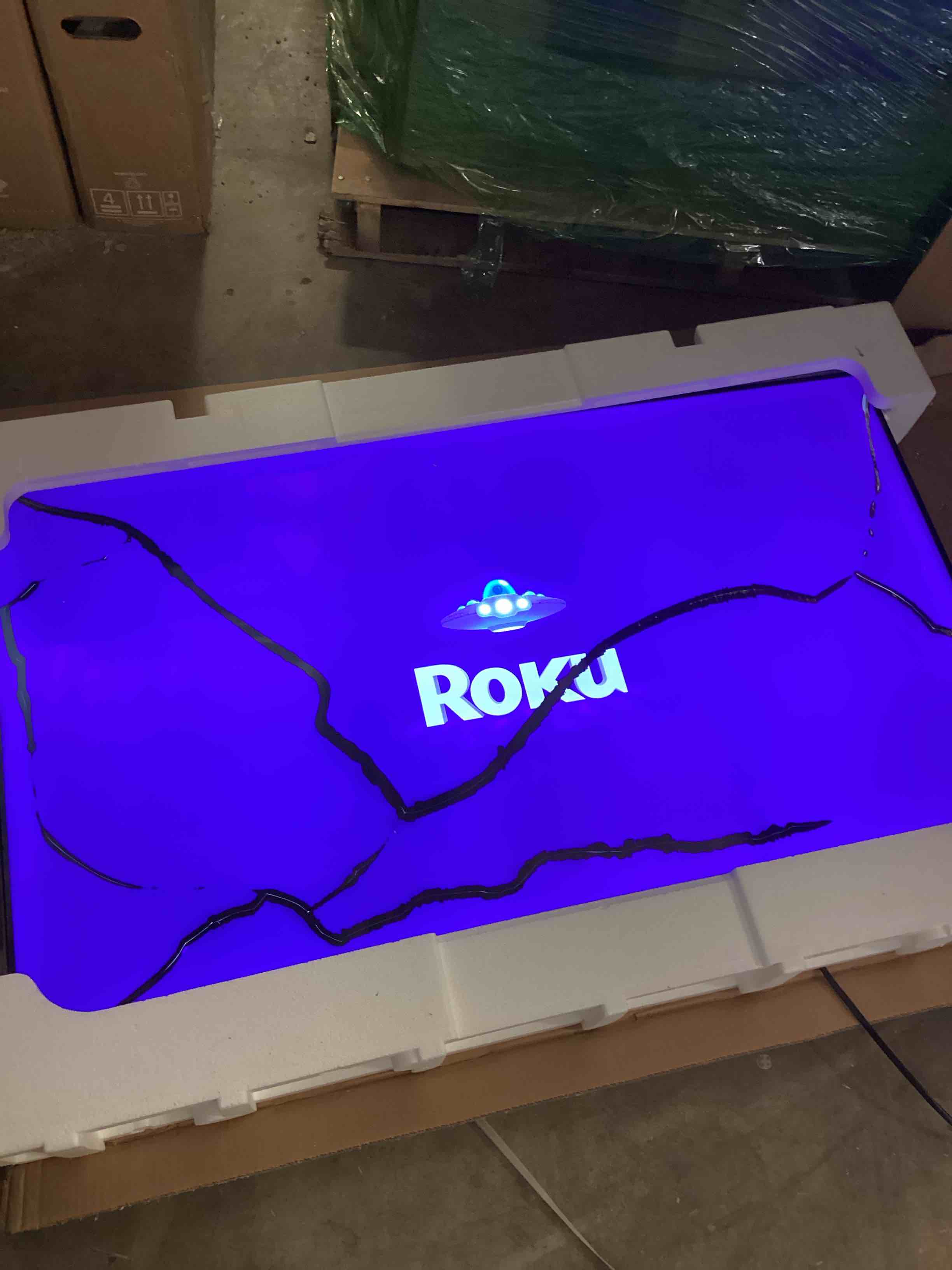Condition photo showing As Is for roku smart tv – 50-inch select series, 4k hdr tv – roku tv with roku remote – flat screen led television with wi-fi for streaming live local news, sports, family entertainment 4k 50"