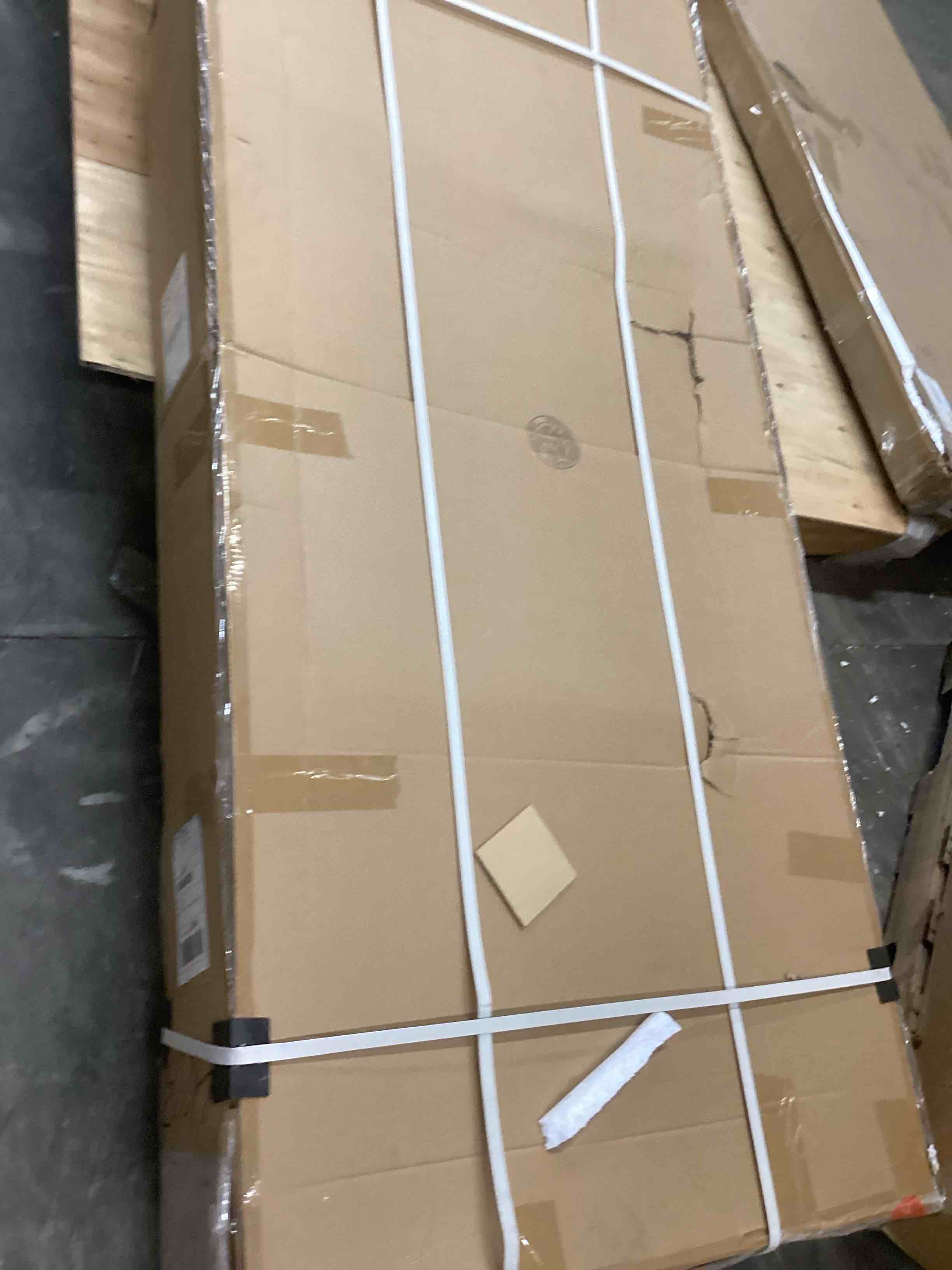 Condition photo showing New/Like New for jennifer taylor home aspen vertical tufted modern headboard platform bed set
