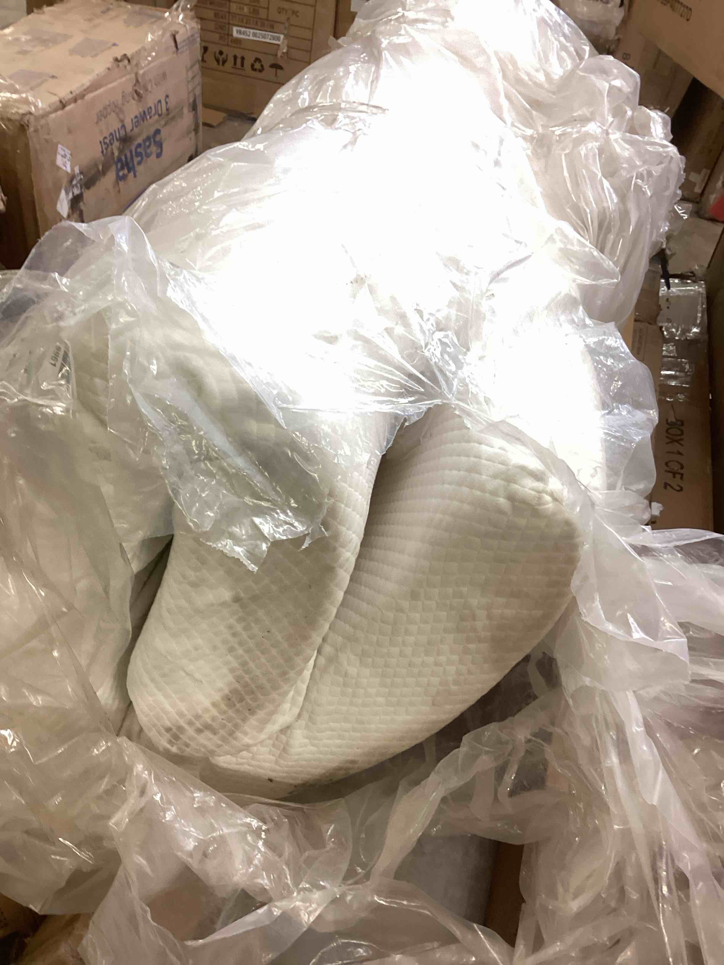 Condition photo showing As Is for memory foam replacement mattress for sleeper sofa