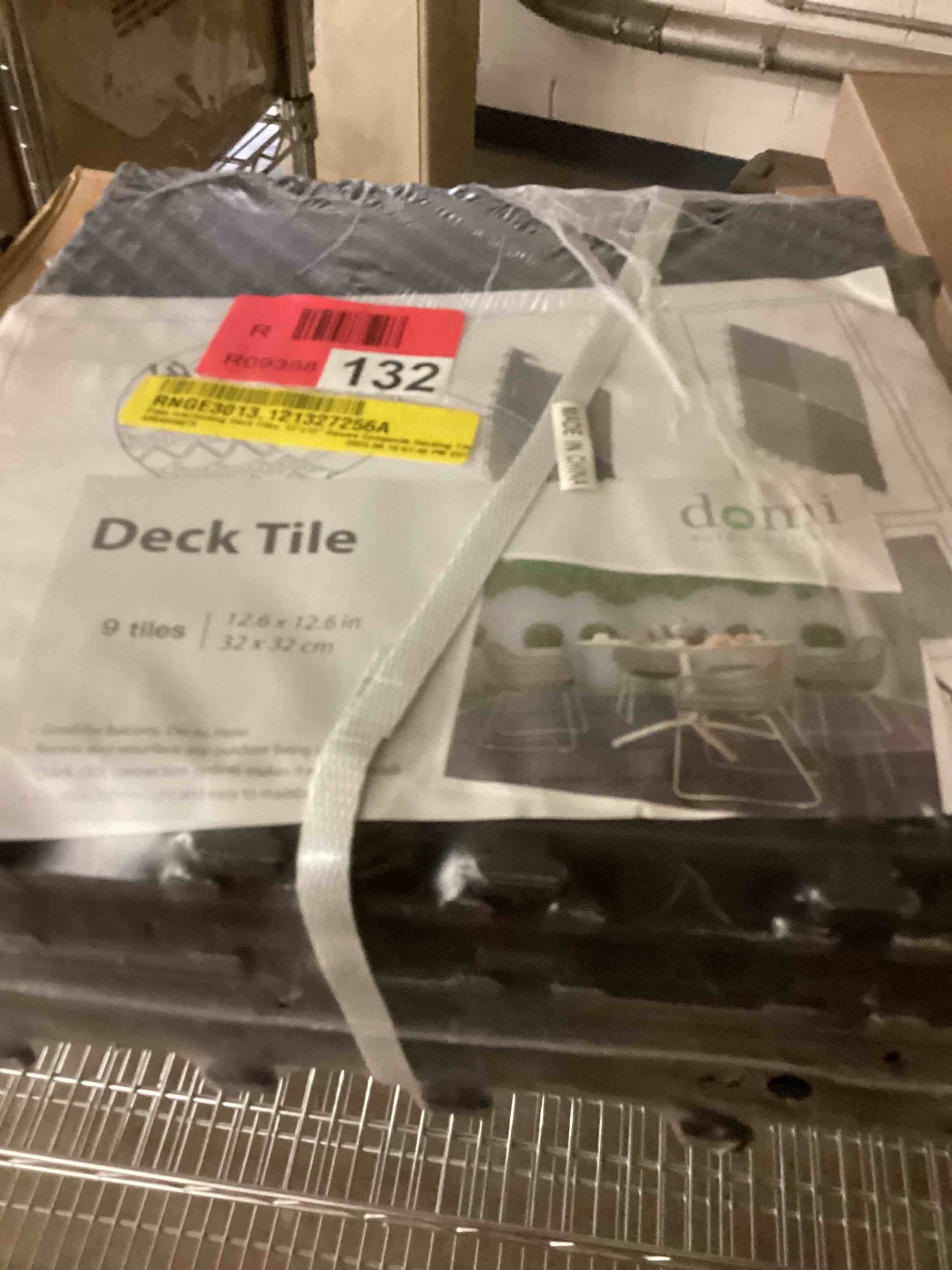 Condition photo showing New/Like New for patio interlocking deck tiles, 12"x12" square composite decking tile 9 tiles ,black