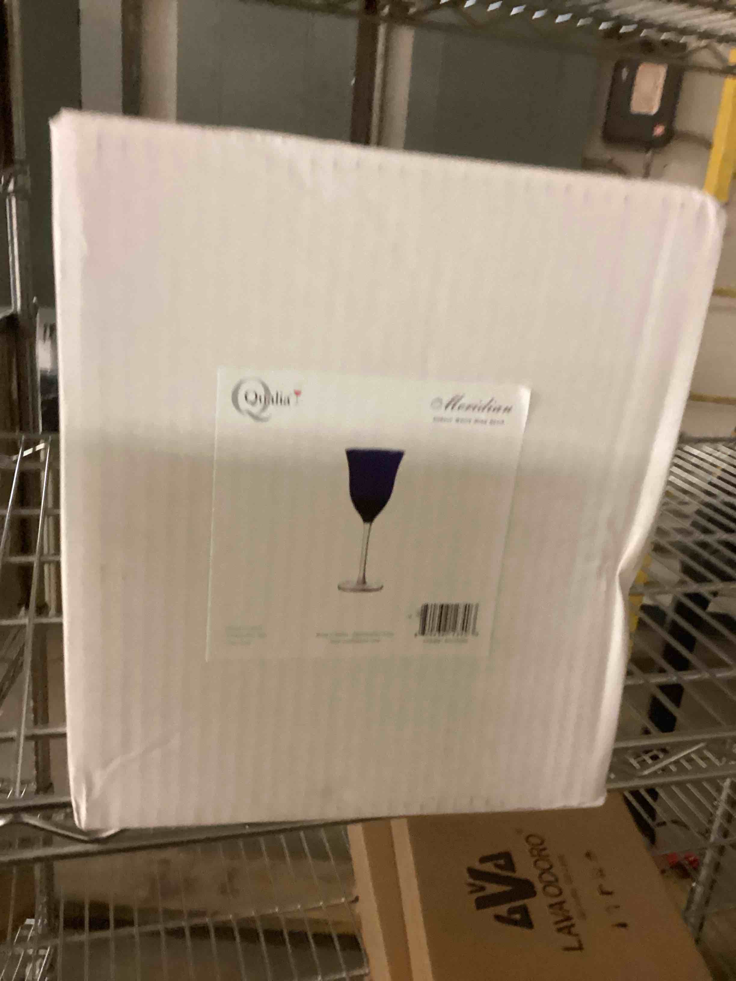 Condition photo showing New/Like New for qualia meridian blue wine glasses set of 4, cobalt blue glassware, 8oz colored wine glasses with optic effect, lead-free crystal glass, colored glassware, birthday gifts for women,