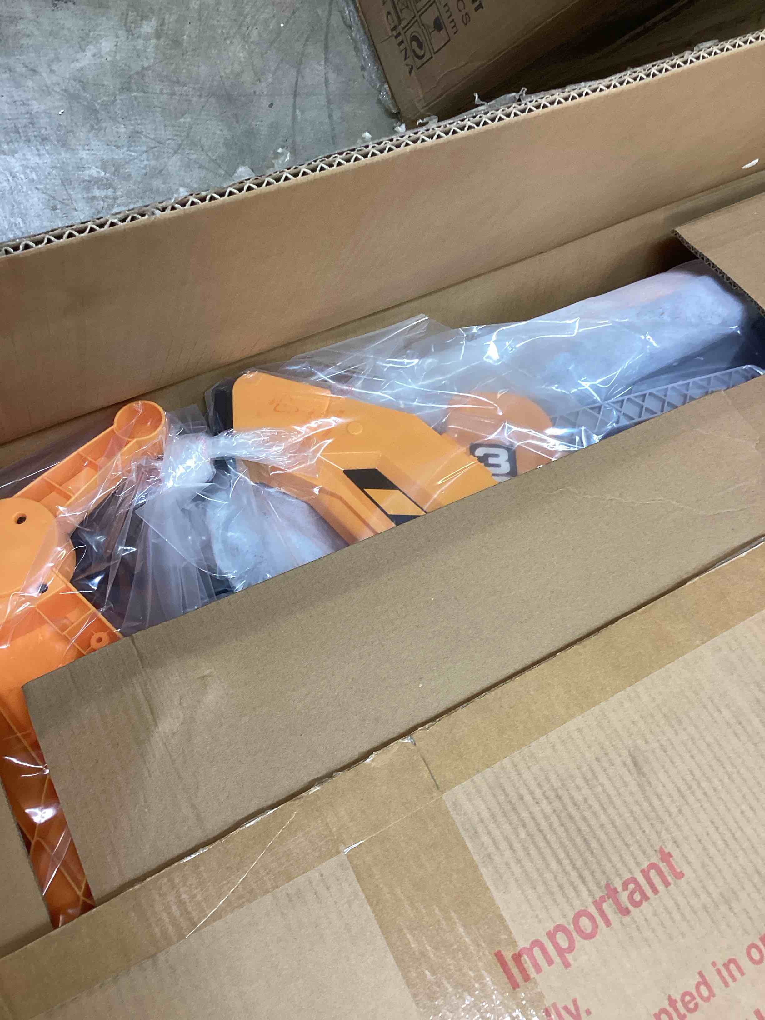 Condition photo showing New/Like New for 24v jcb ride on excavator, ride on construction vehicles, with remote control, bulldozer, digging arm, sand digger and backhoe shovel bucket, for kids 4-8,1.8-3.4mph, slow start, no roof
