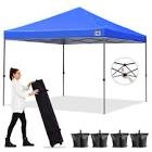 8 ft. x 8 ft. blue instant easy pop up canopy tent outdoor central lock-series