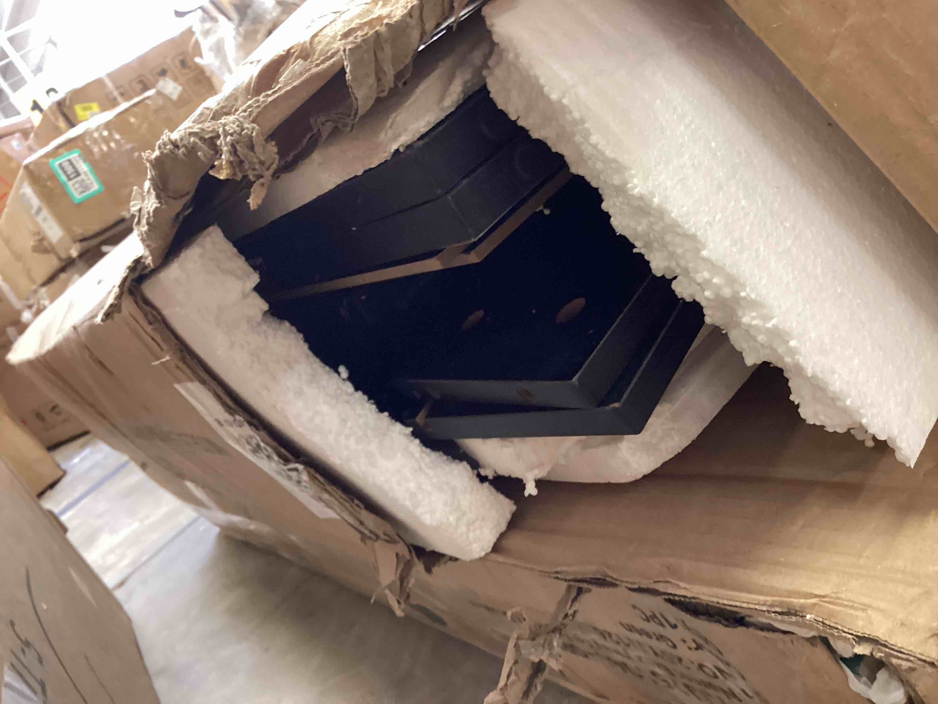 Condition photo showing As Is for 6 drawers, modern wooden black tall dressers for bedroom and closet