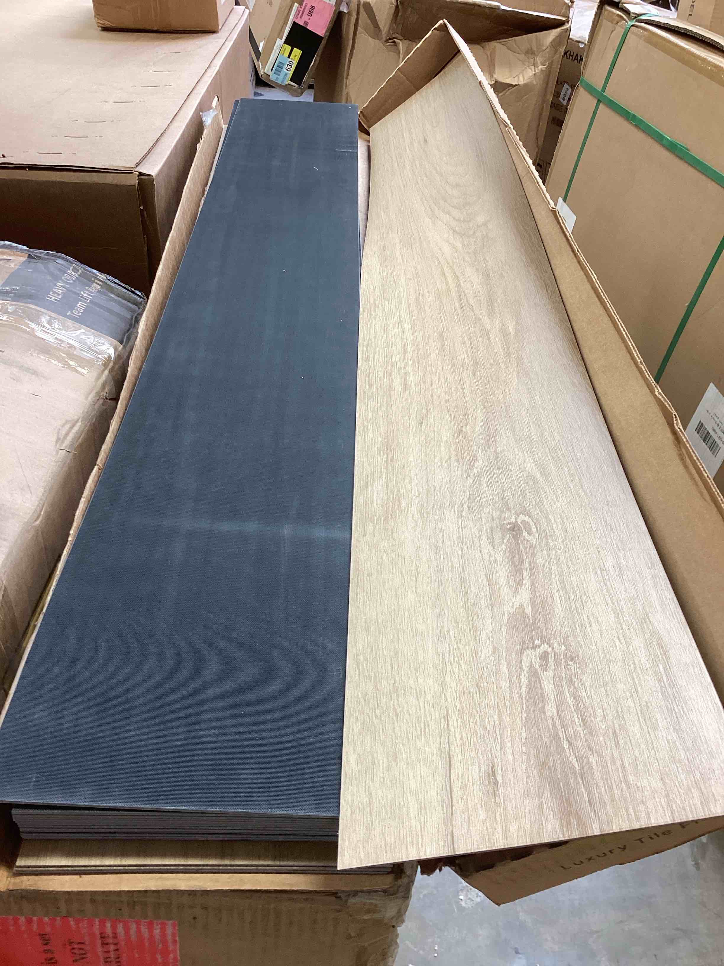 Condition photo showing Good Condition for mannington almond floating lvt rgp740-552316 adura rigid swiss oak 7" x 48" (23.33 sf/bo