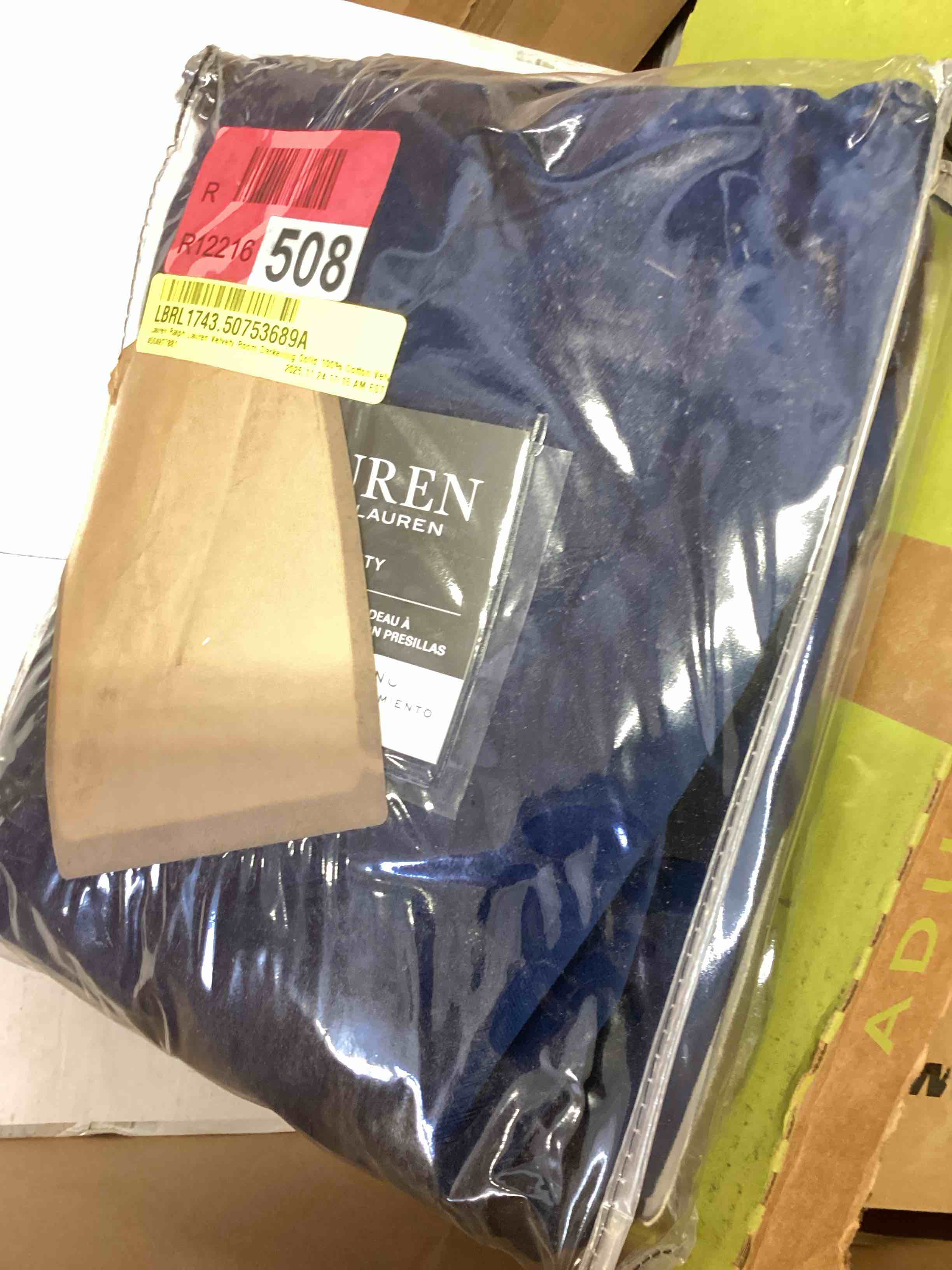 Condition photo showing Good Condition for lauren ralph lauren velvety back tab/rod pocket curtain single panel brand: lauren ralph lauren