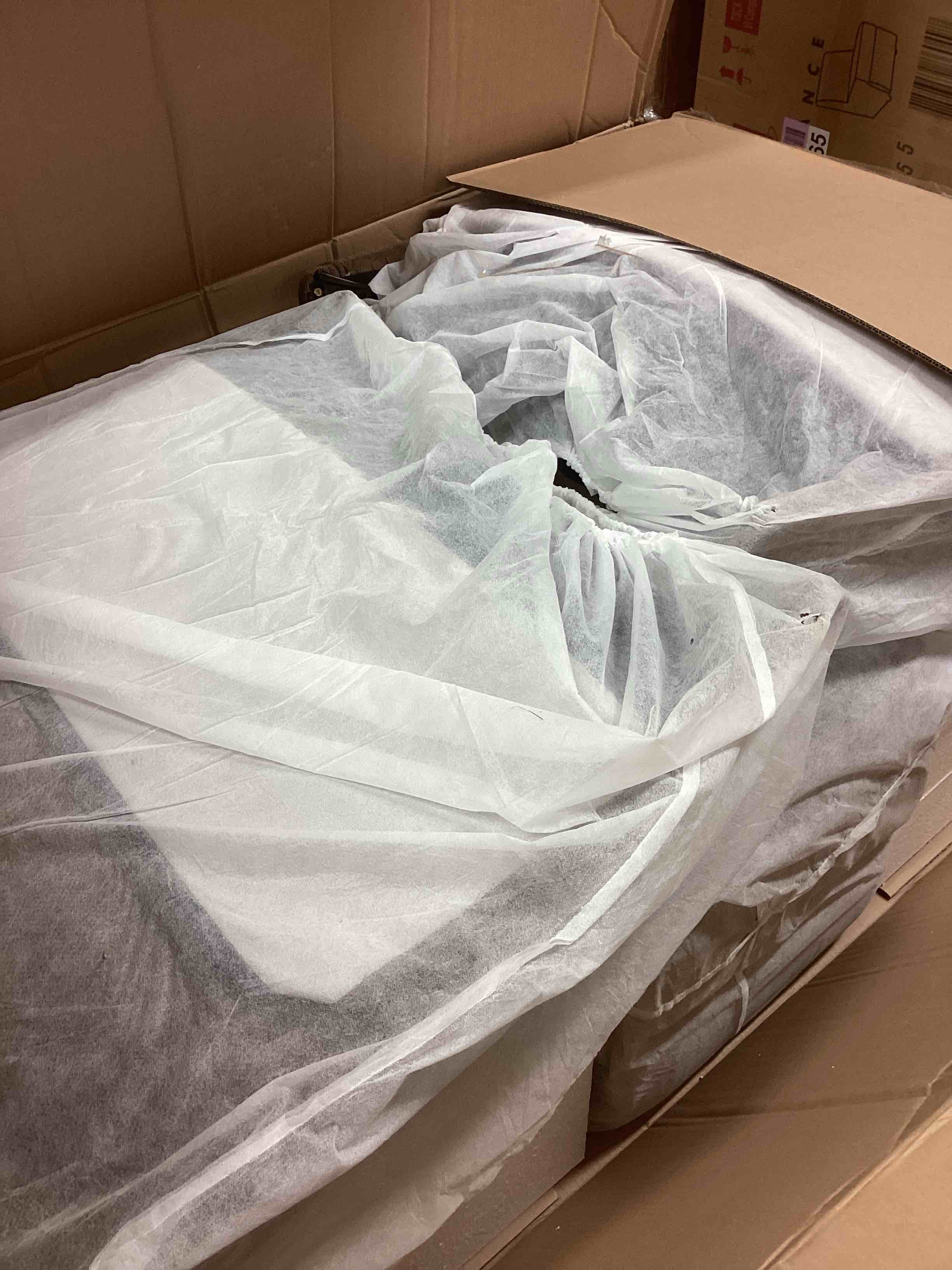 Condition photo showing Good Condition for brown pineapple fabric living room 3-piece intelligent recliner sofa  (incomplete 1 box of 3 only)