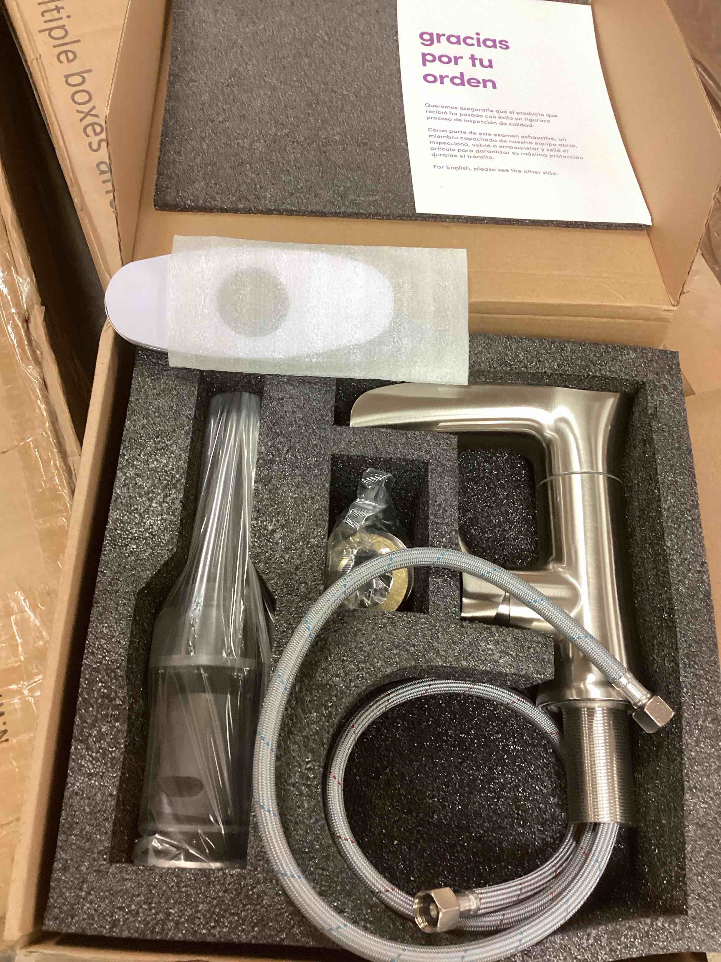 Condition photo showing New/Like New for single hole & single handle waterfall bathroom sink faucet 